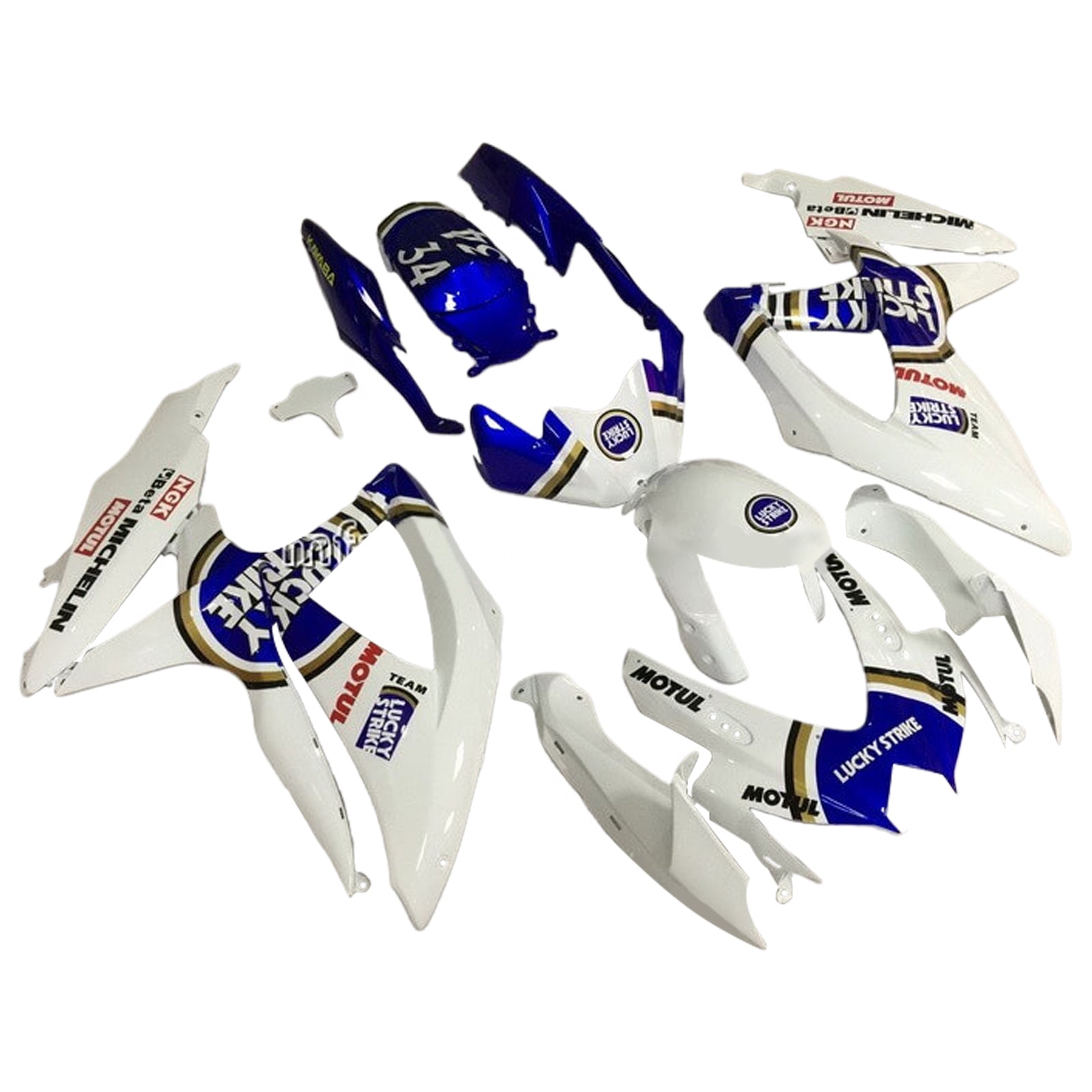 2008-2010 Suzuki GSXR 600/750 K8 Injeksjon Fairing Kit karosseri plast abs ABS