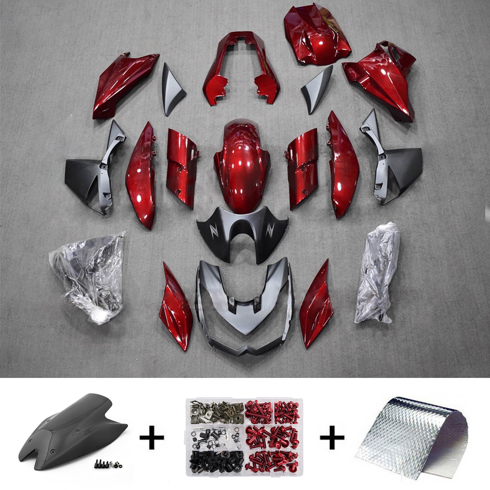 Kit carena iniezione carrozzeria in plastica ABS adatta per Kawasaki Z1000 2010-2013