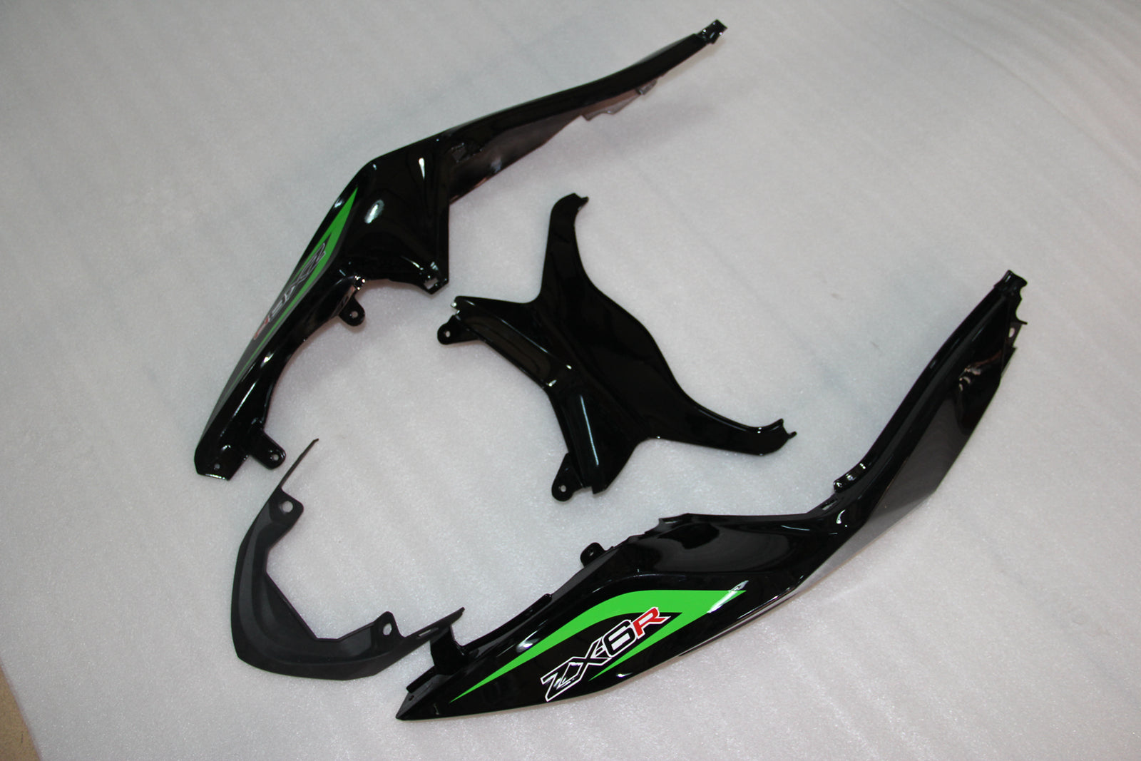 2013-2018 KAWASAKI ZX6R 636 FAIRNS GREEN Black Ninja Racing générique