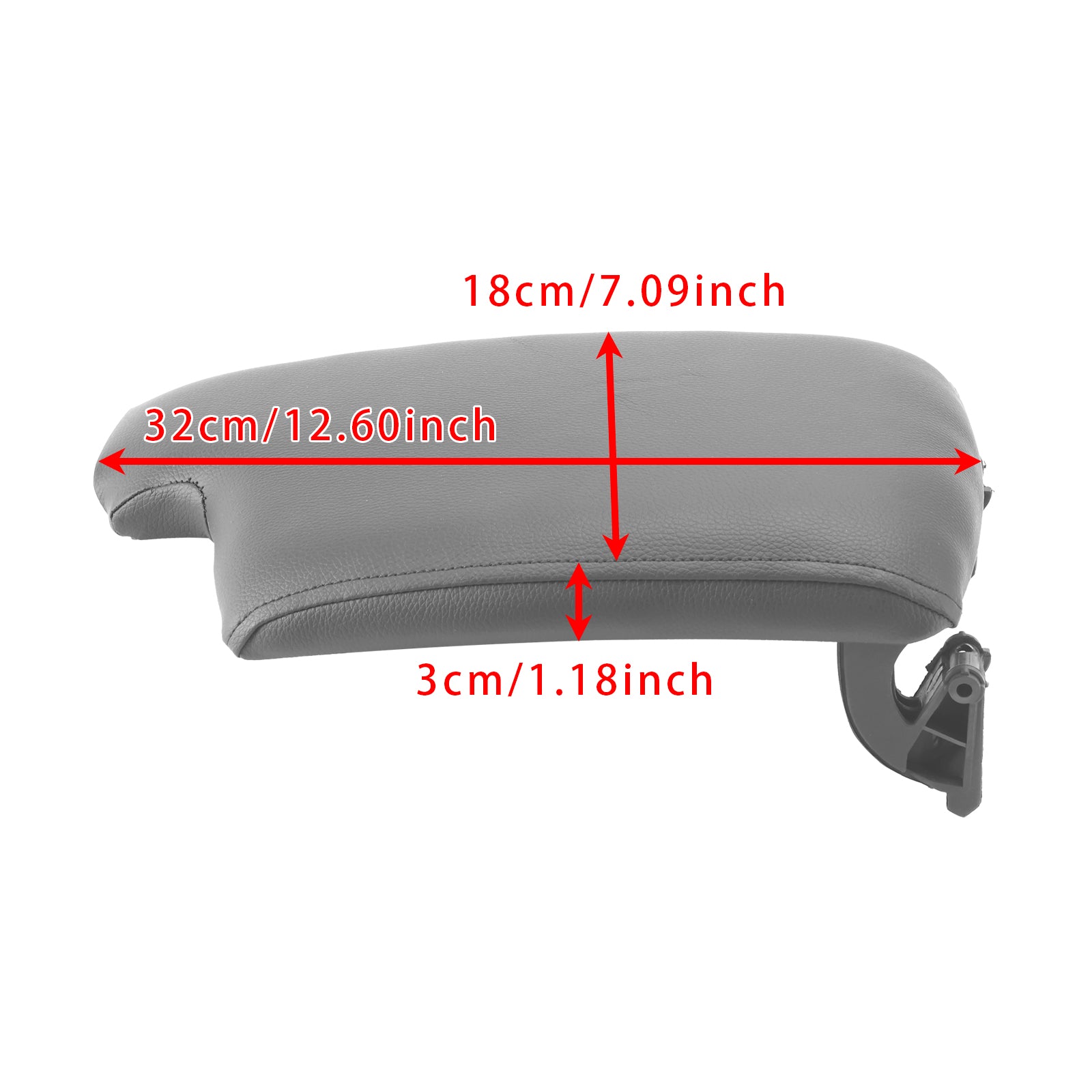 Grått läderarmstöd mittkonsollock för BMW E90 E91 E92 E93 51169134486