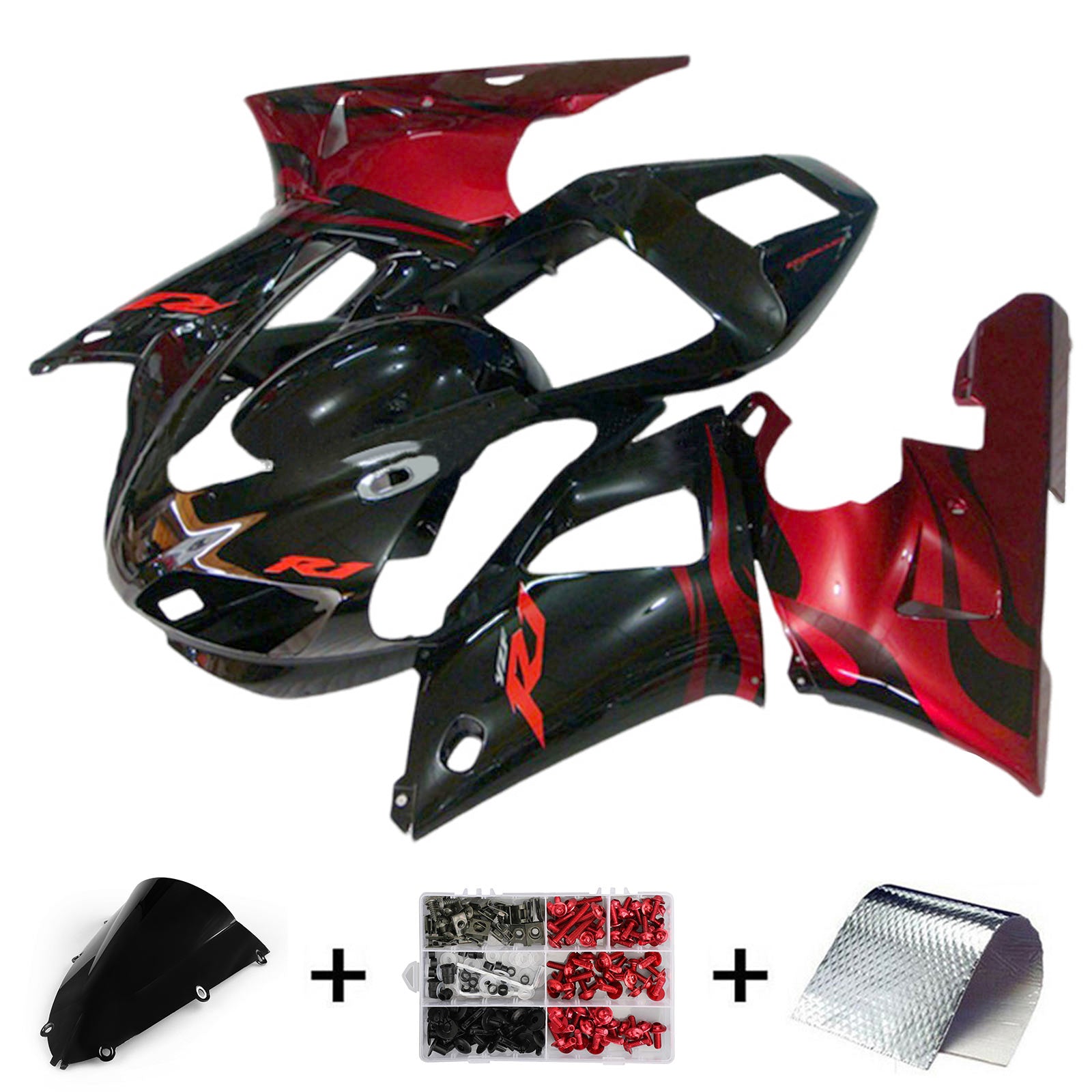 1998-1999 Yamaha Yzf-R1 Kit de camerage d'injection de camerier en plastique Abs
