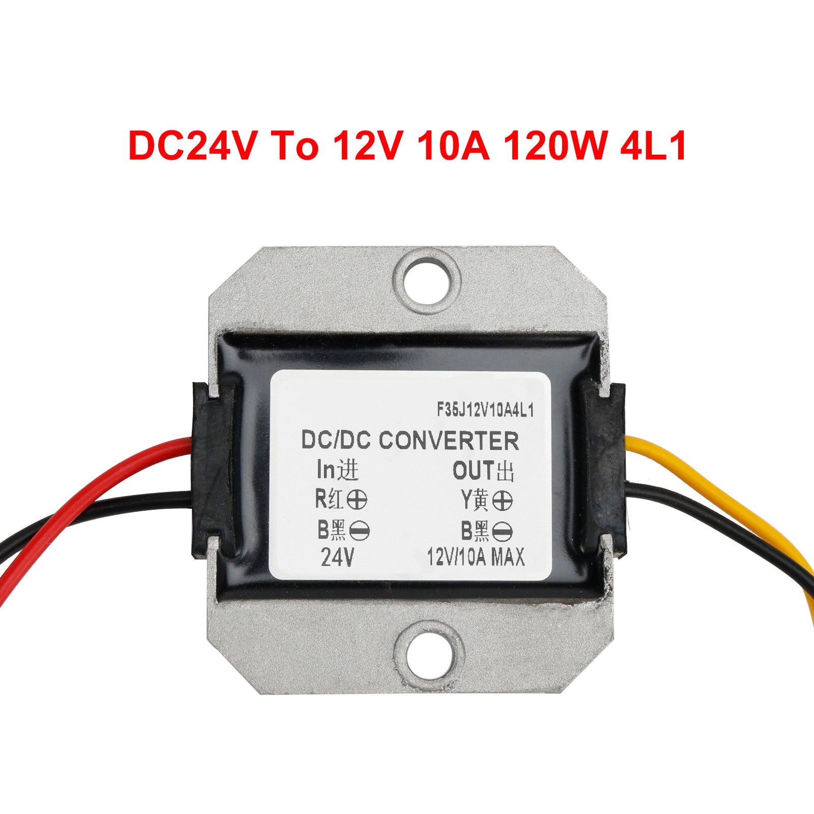 Vattentät 24V till 12V 10A 120W Steg ned DC/DC Power Converter Regulator