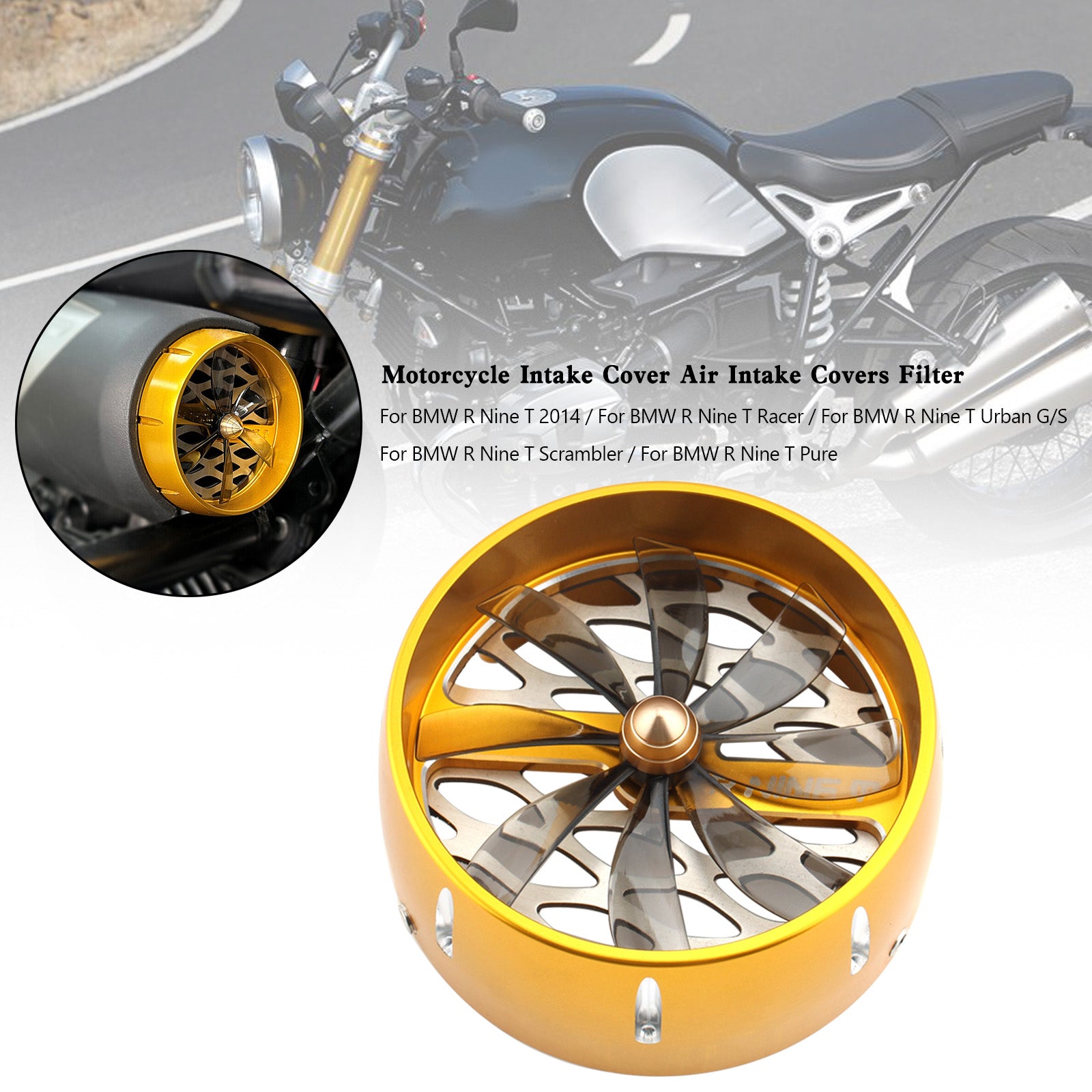 BMW r nove t nove t r9t tampa de entrada de tampas de ar filtro