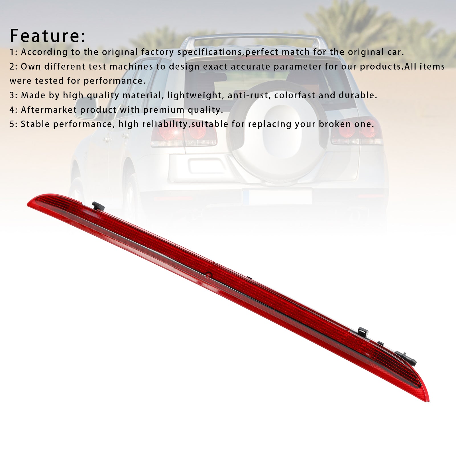 HighMount 3. tretia zastávka brzdové svetlo pre VW Touareg 7L6 7LA 7L6945097C