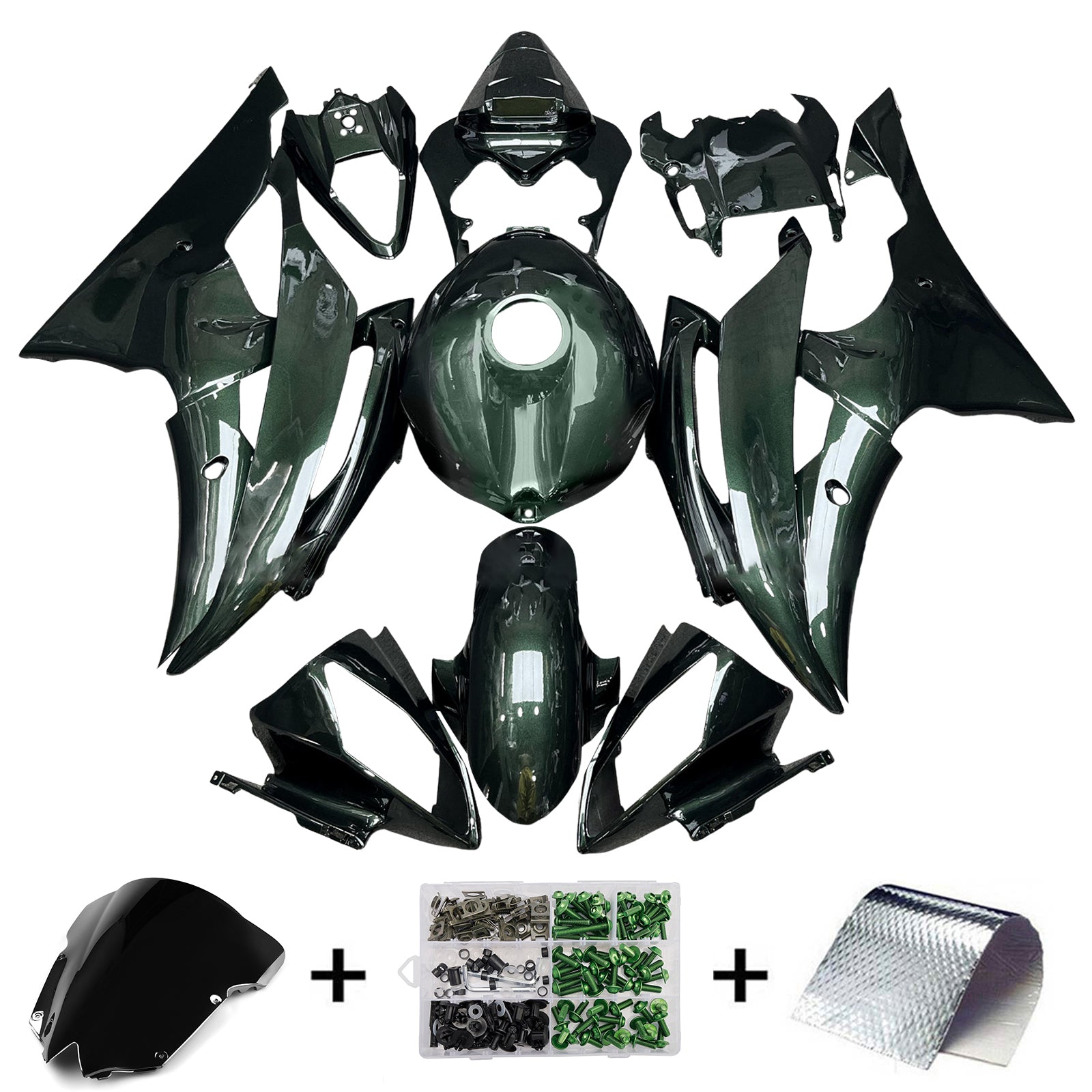 Kit de carénage d'injection carrosserie plastique ABS pour Yamaha YZFR6 YZF-R6 2008-2016
