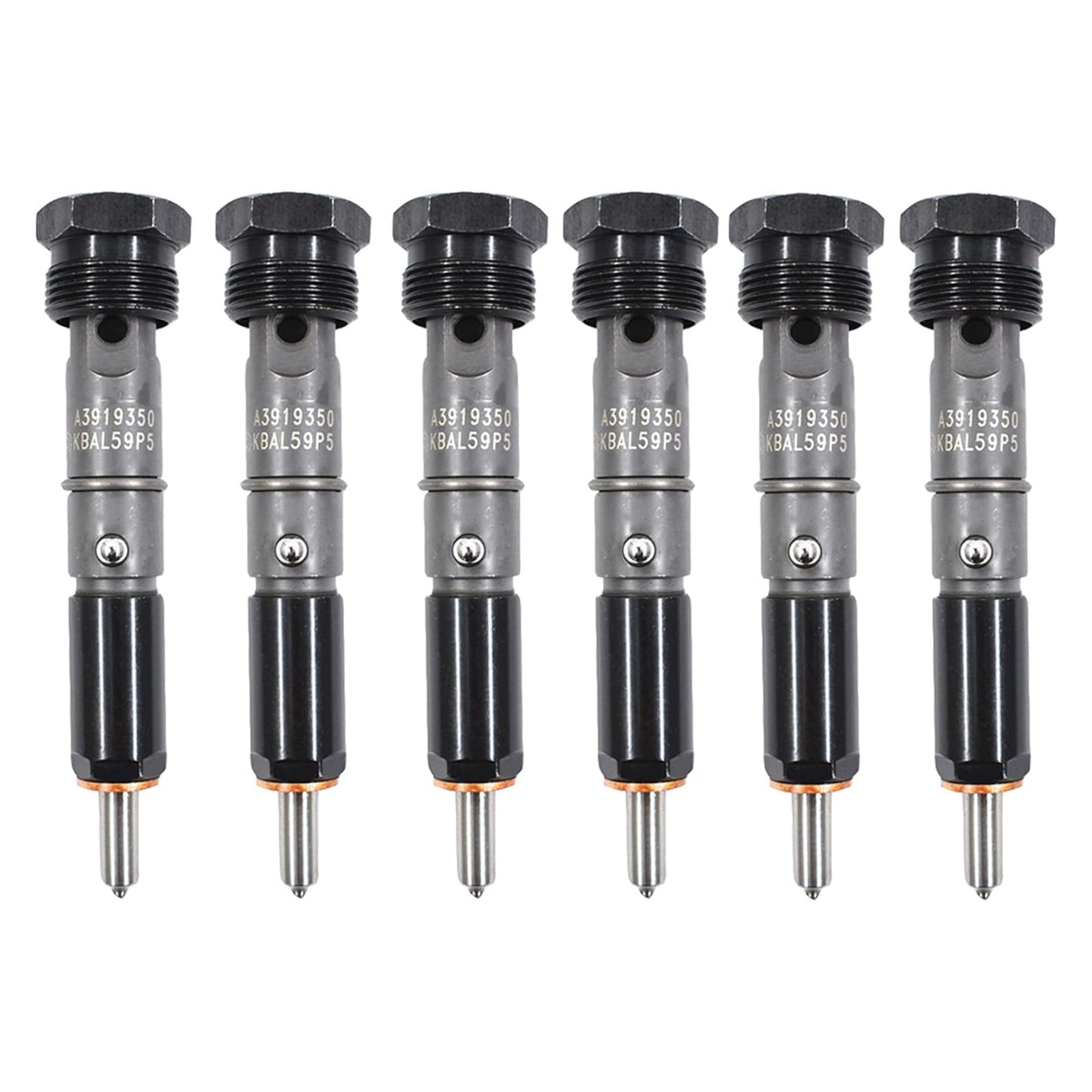 1989-2993 Dodge D250 D350 Cummins 5.9L 12V 6Pcs Fuel Injector 0432131837 3919350
