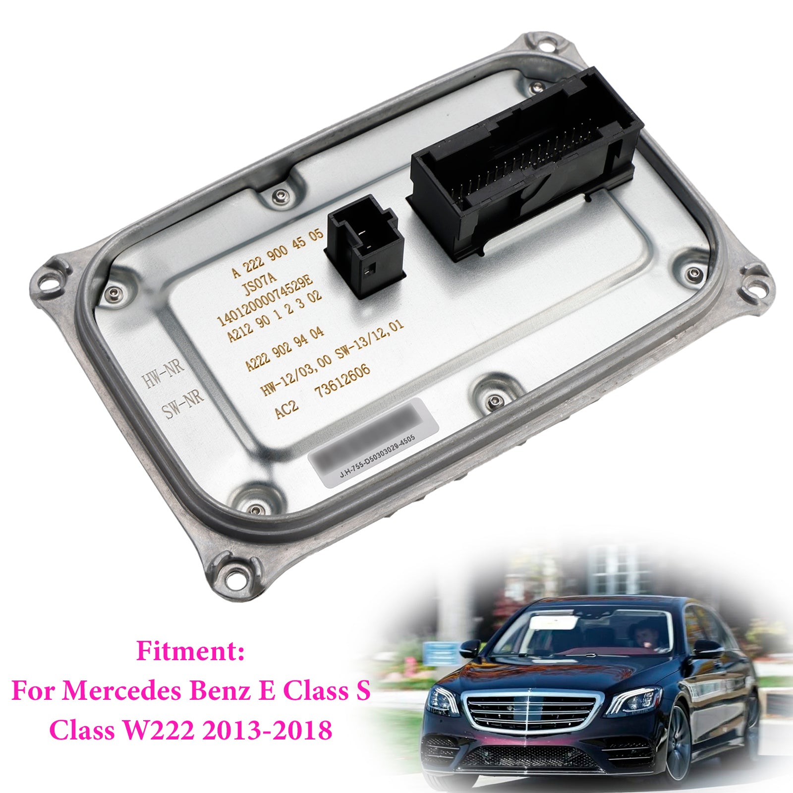 2013-2018 Mercedes Benz E Class S Class W222 Headlight Ballast Control Module A2129004505