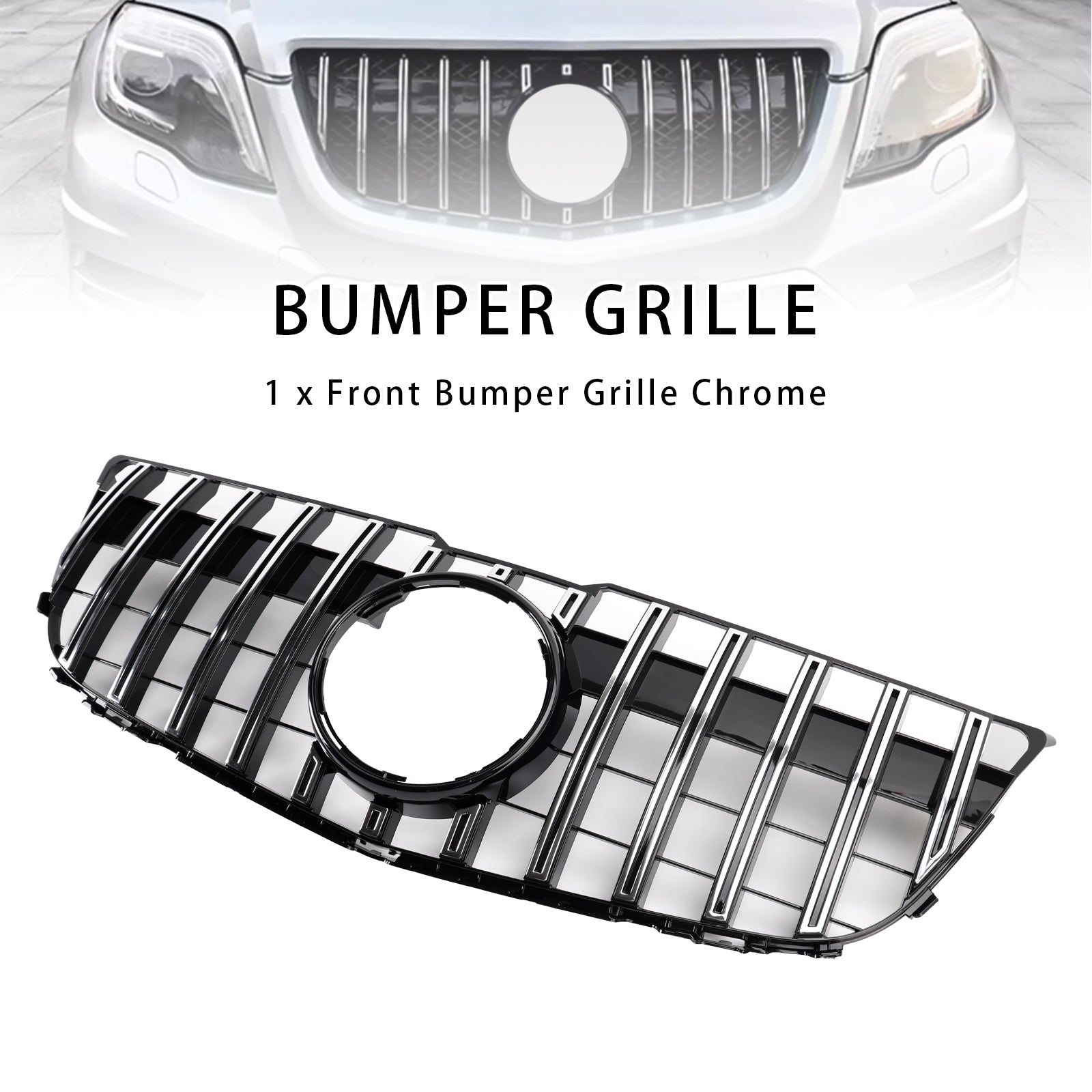 2013-2015 Mercedes Benz GLK X204 GT Voorgrille Grill Mesh Chroom