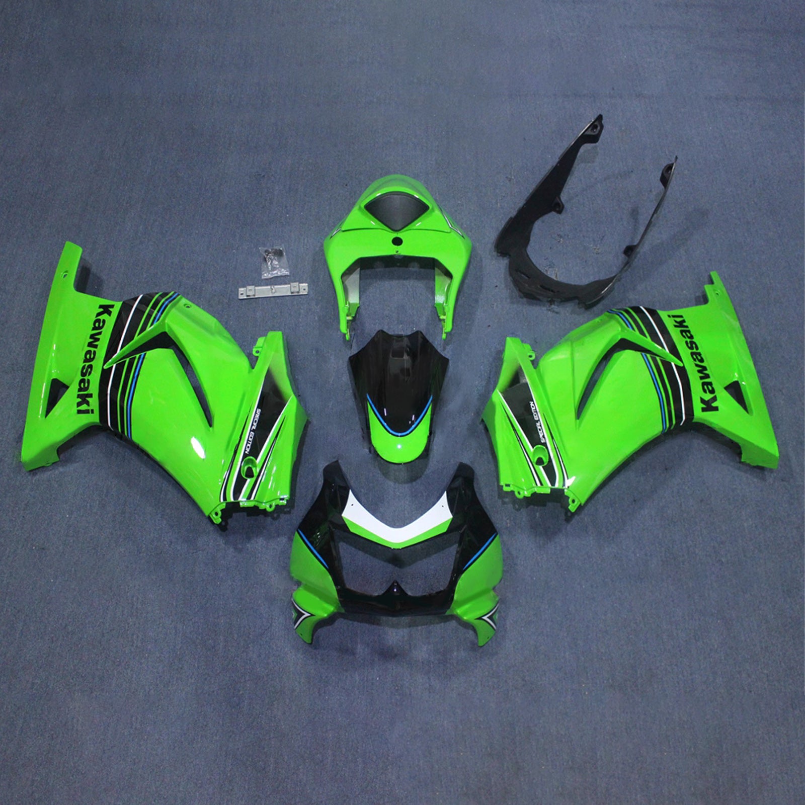 Kit carena iniezione carrozzeria in plastica ABS adatta per Kawasaki EX250 Ninja250R 2008-2012
