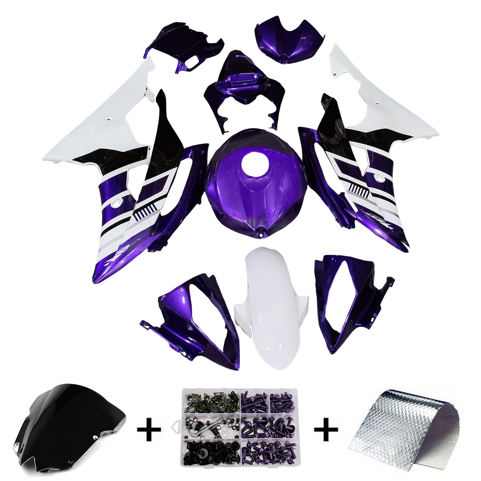 Kit de carénage d'injection carrosserie plastique ABS pour Yamaha YZFR6 YZF-R6 2008-2016