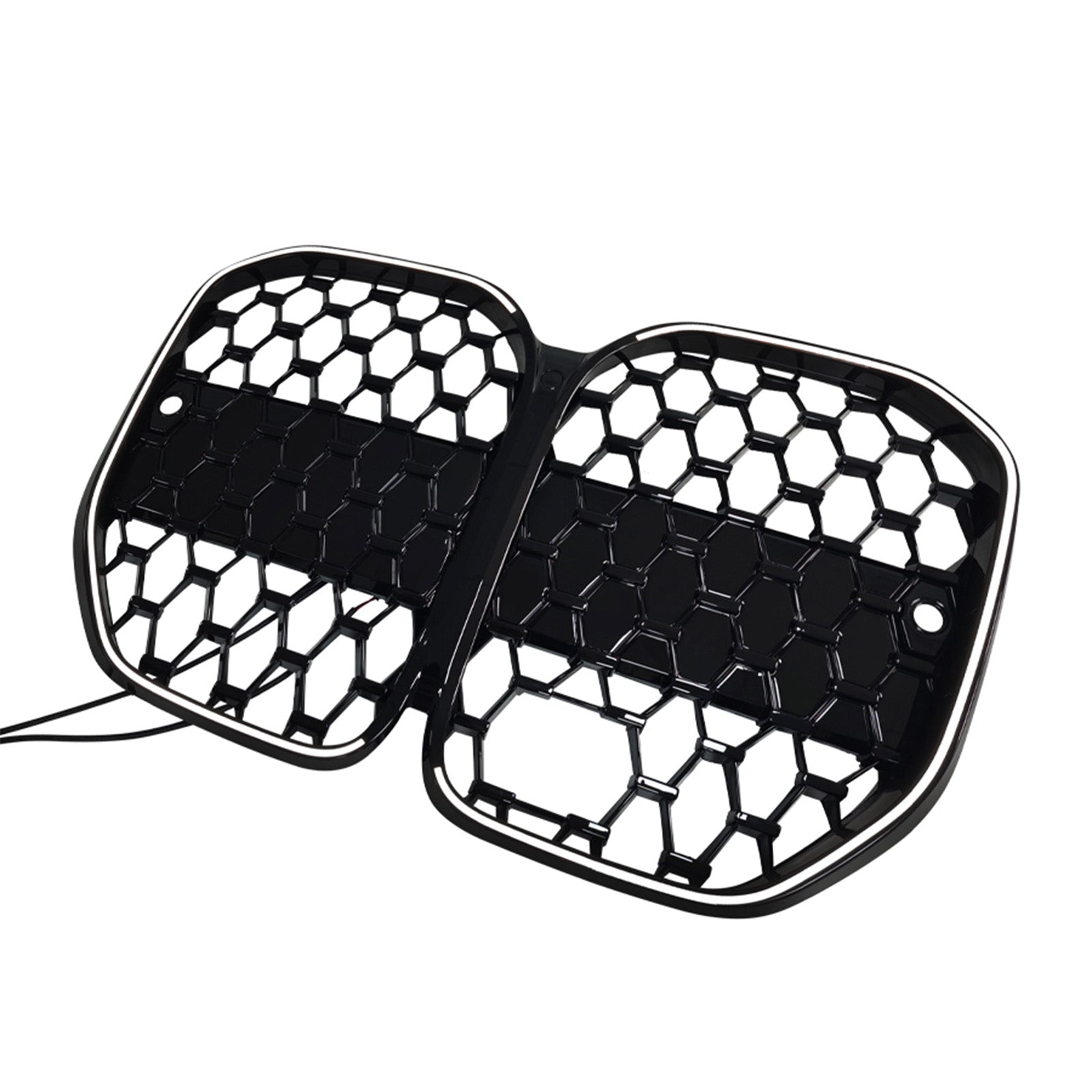 Black Front Bumper Grille Grill Fit BMW 4 Series G22 G23 G82 2020-2025 W/ ACC