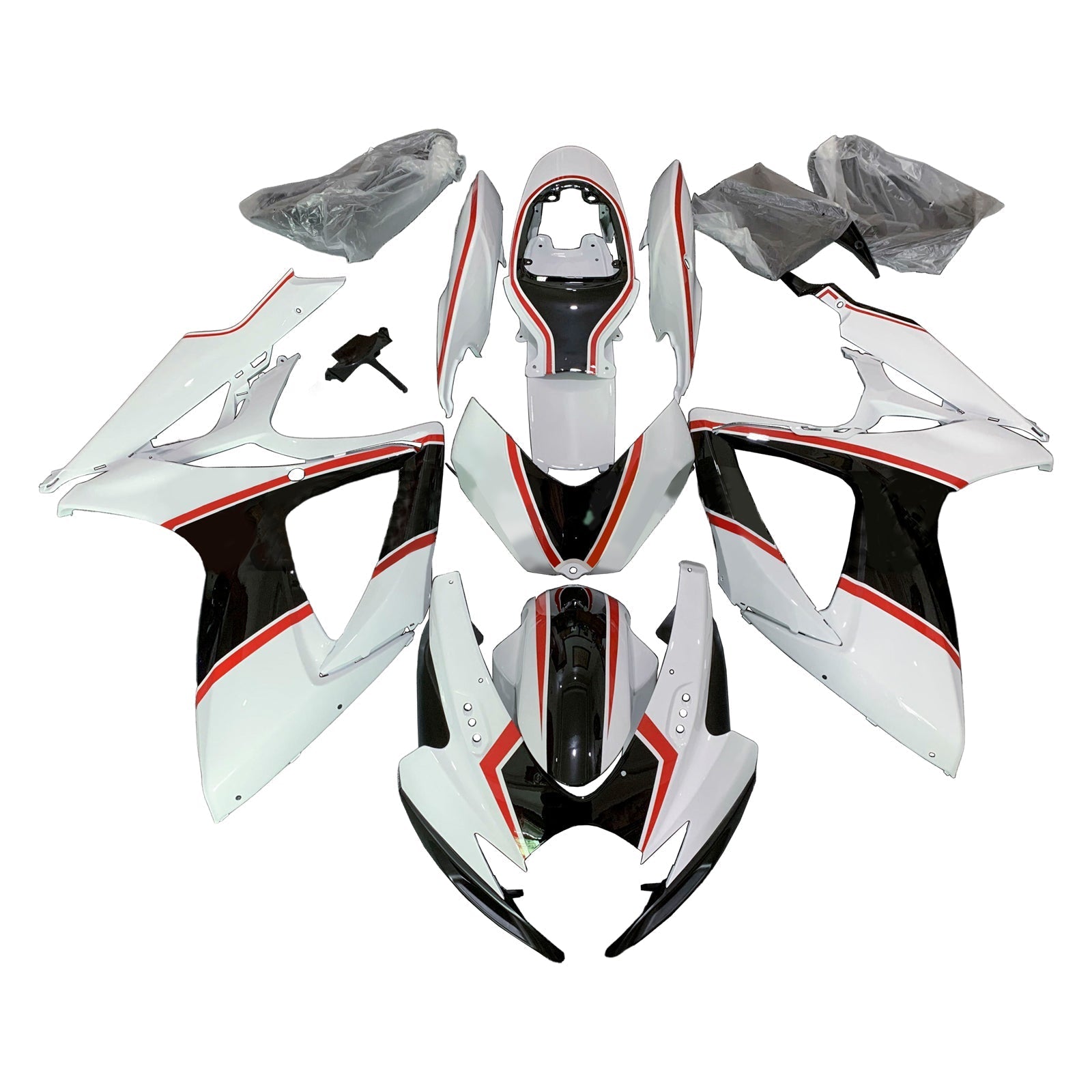 2006-2007 Suzuki GSXR 600/750 K6 Kit de carénage de camers de carrosserie en plastique Abs