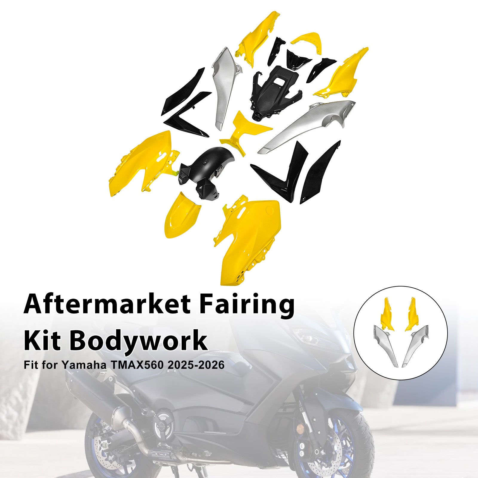 Kit de carénage de carrosserie par injection pour Yamaha TMAX560 2025-2026