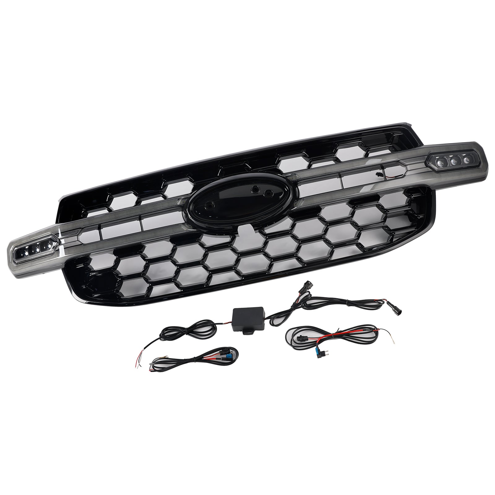 2023-2024 Ford Everest Next Gen T9 Front Bumper Grille Grill (med hvit LED)