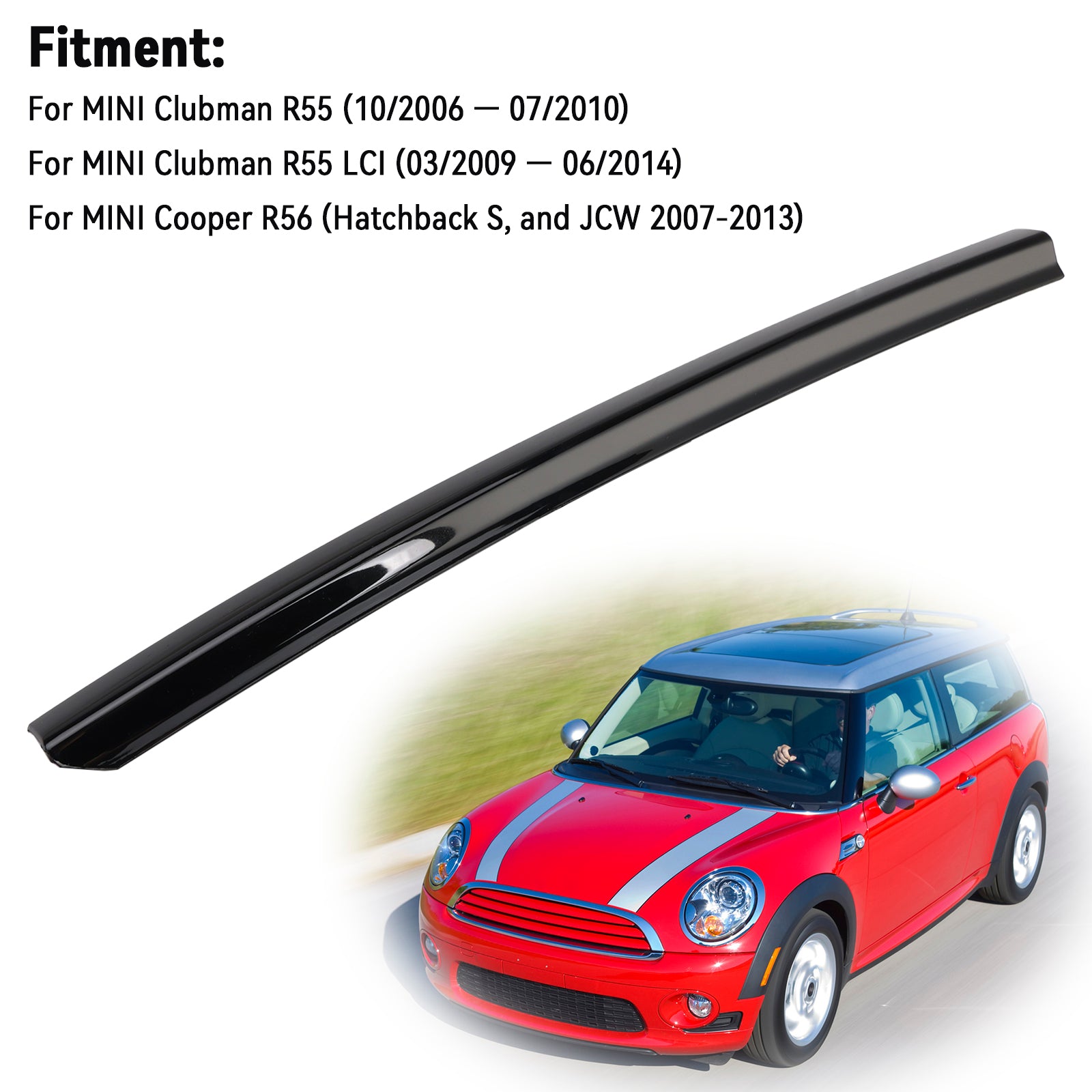 Embellecedor de pilar de cubierta de columna de puerta lateral izquierda 51137169433 para Mini Cooper R55 07-14