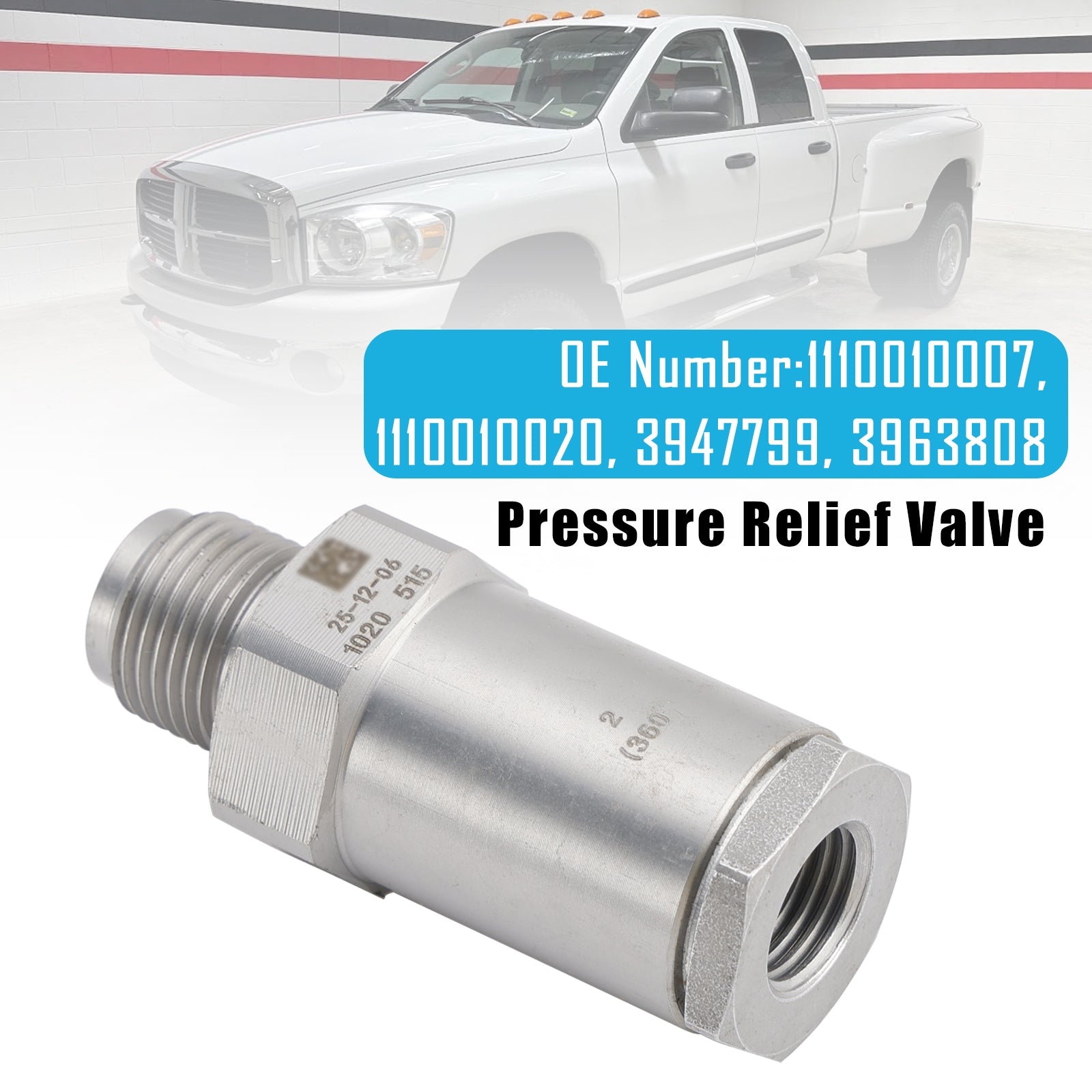 3963808 Pressure Relief Valve for Dodge 2500 3500 Cummins 5.9L 2003-2007