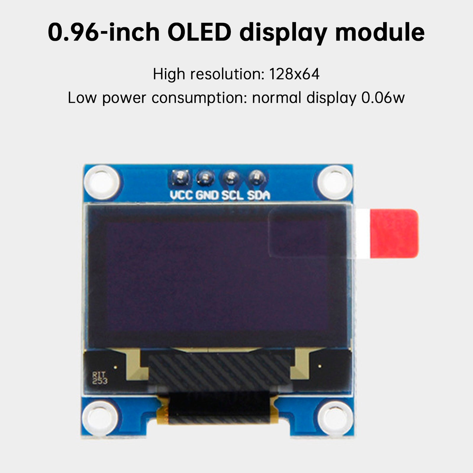 Raspberry Pi 4B 0,96-inch OLED-displaymodule IP-harde schijf-informatiedisplay