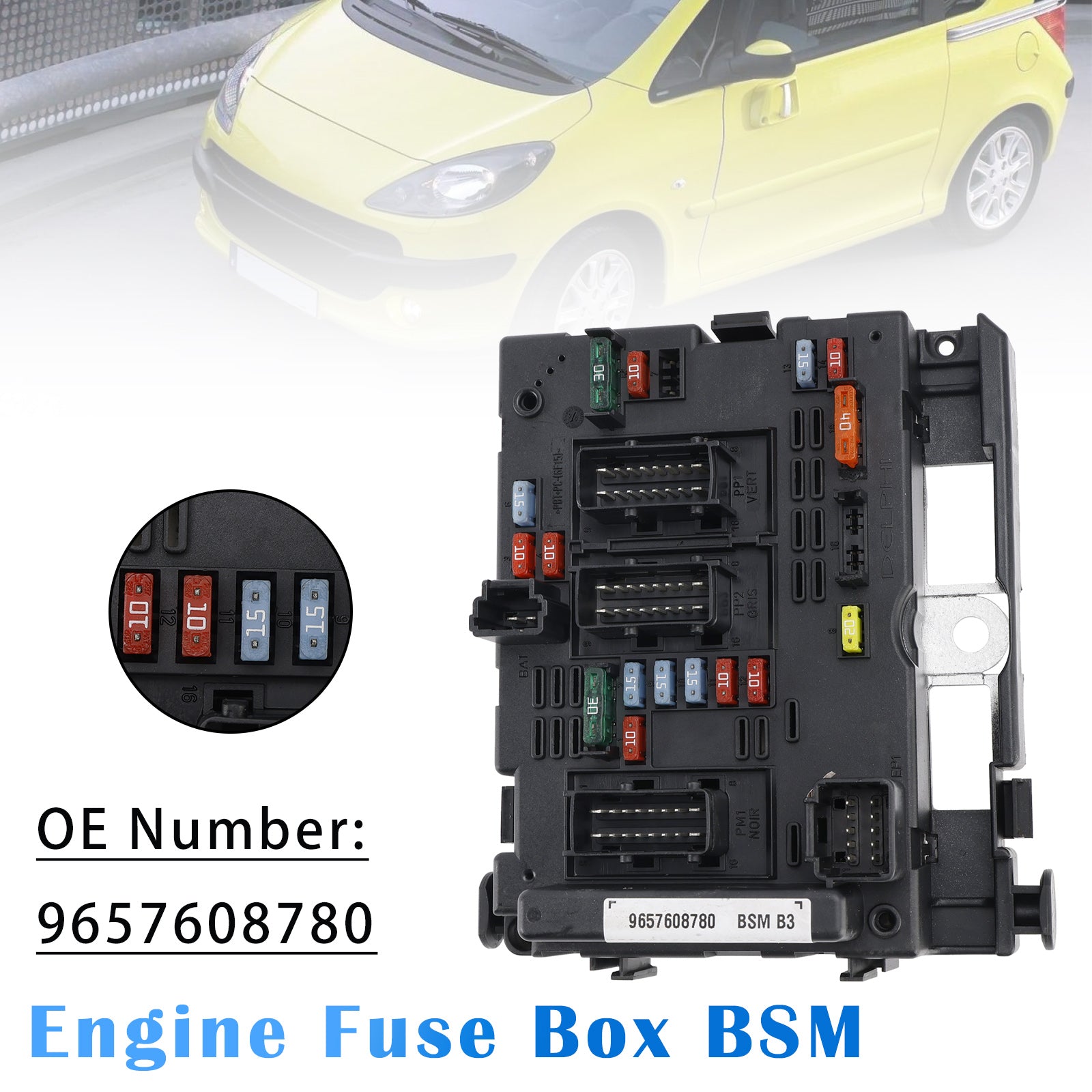 Engine Control Unit Fuse Box 9657608780 For Citroen C2 C3 I II C3 Picasso DS3