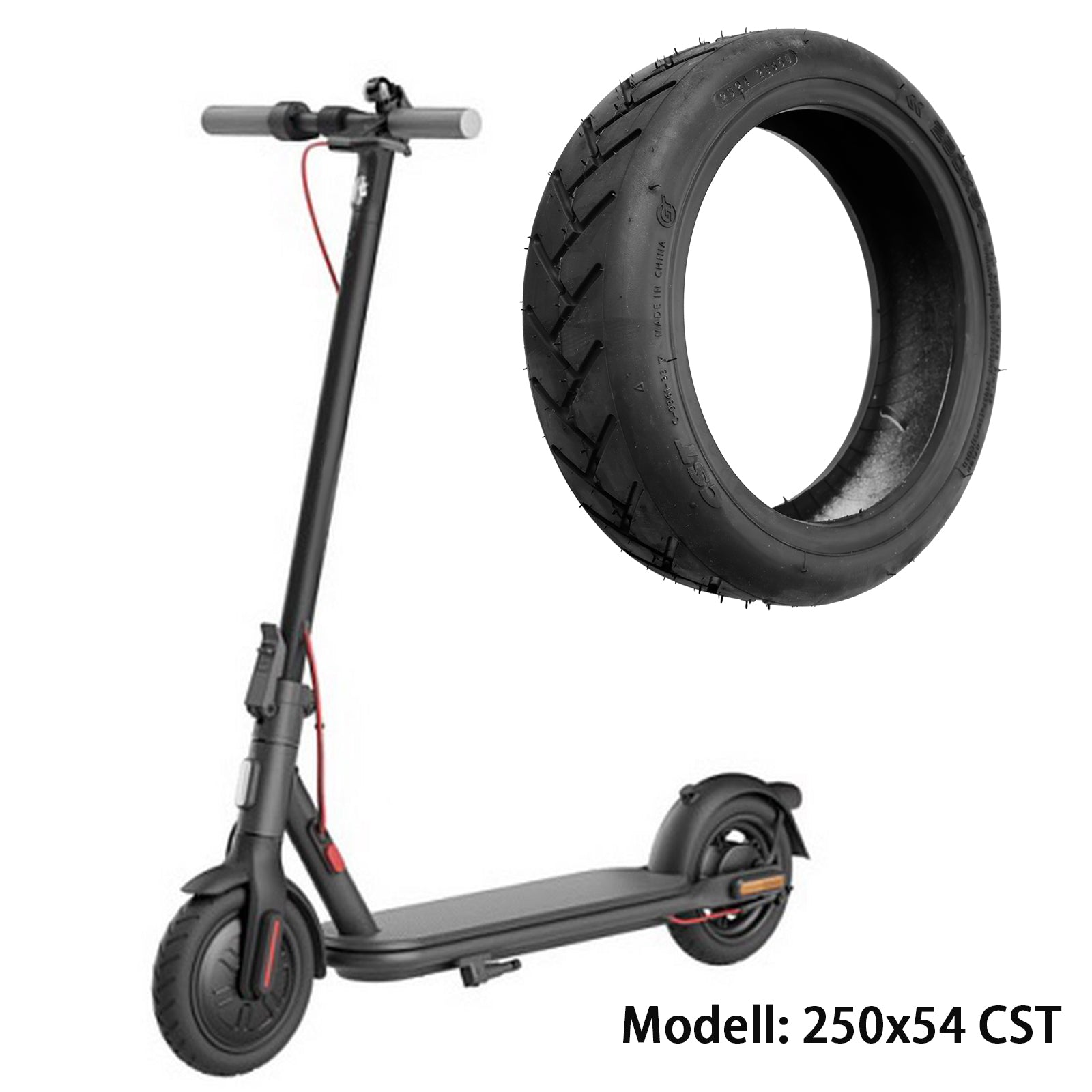 250x54 CST Elektrické skútre pneumatiky bezdušové zhustené pneumatiky pre Xiaomi 4/Mi4 Pro2