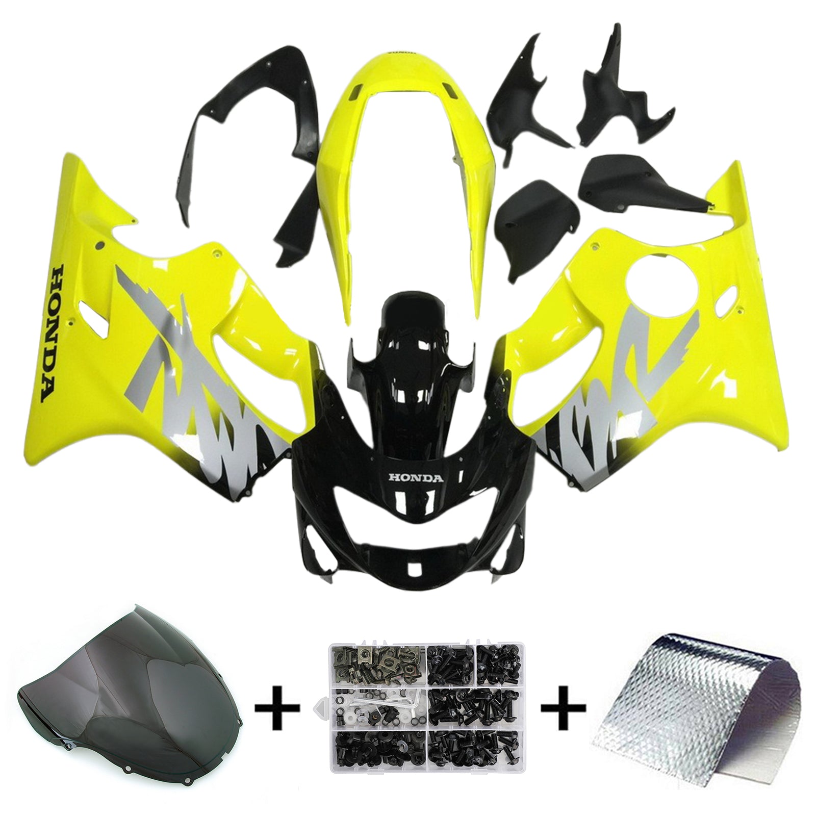 1999-2000 Honda CBR600 F4 Injektionsmässa Kit Kroppsarbetet Plastiskt ABS