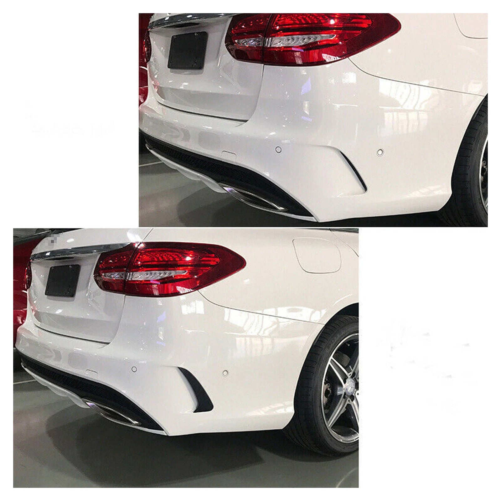 Cache de ventilation arrière noir brillant pour Benz Classe C W205 C43 C63 2014-2019