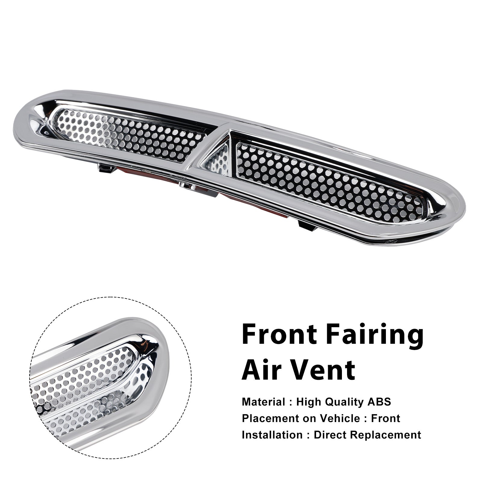 Front Fairing Air Vent Trim For Touring Street Glide Electra Glide 2014-2024