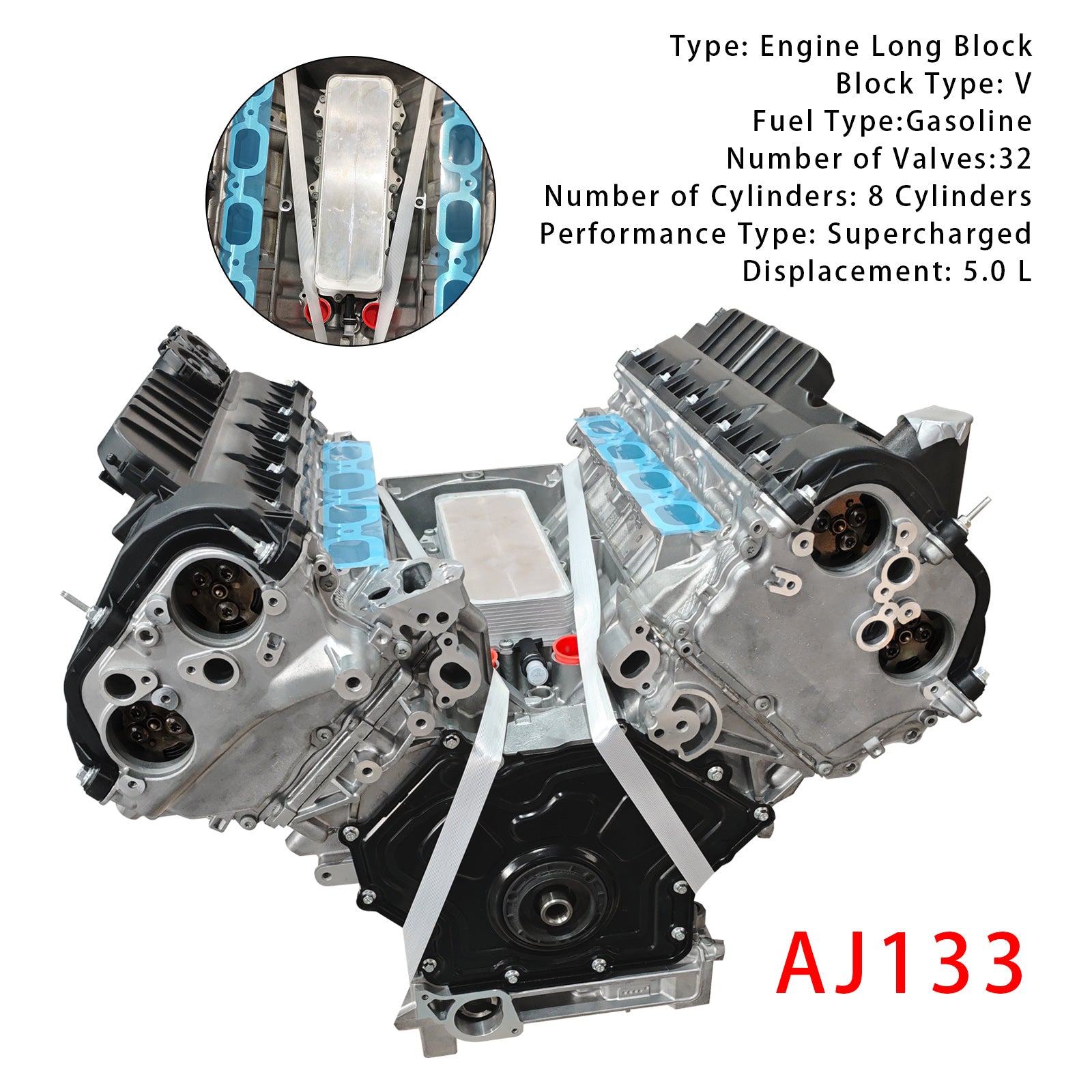 Engine Assembly AJ133 Fit For Jaguar XJ Land Rover Range V8 5.0 L 2010-2017