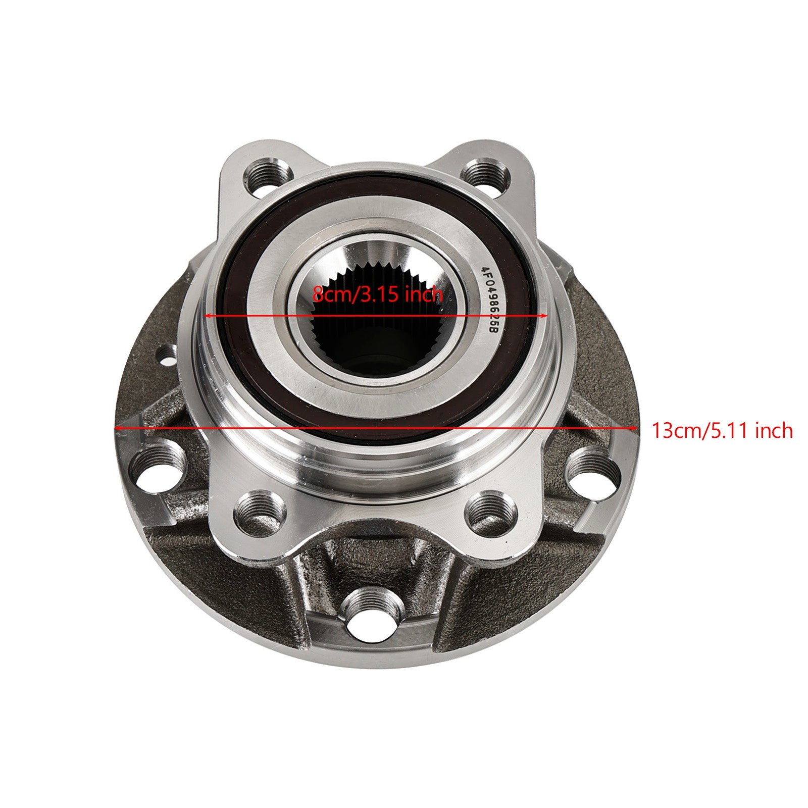 Hub de roulement de roue avant 4F0498625B pour Audi A6 A6 ALROAD C6 4F2 4F5 R8 422 423