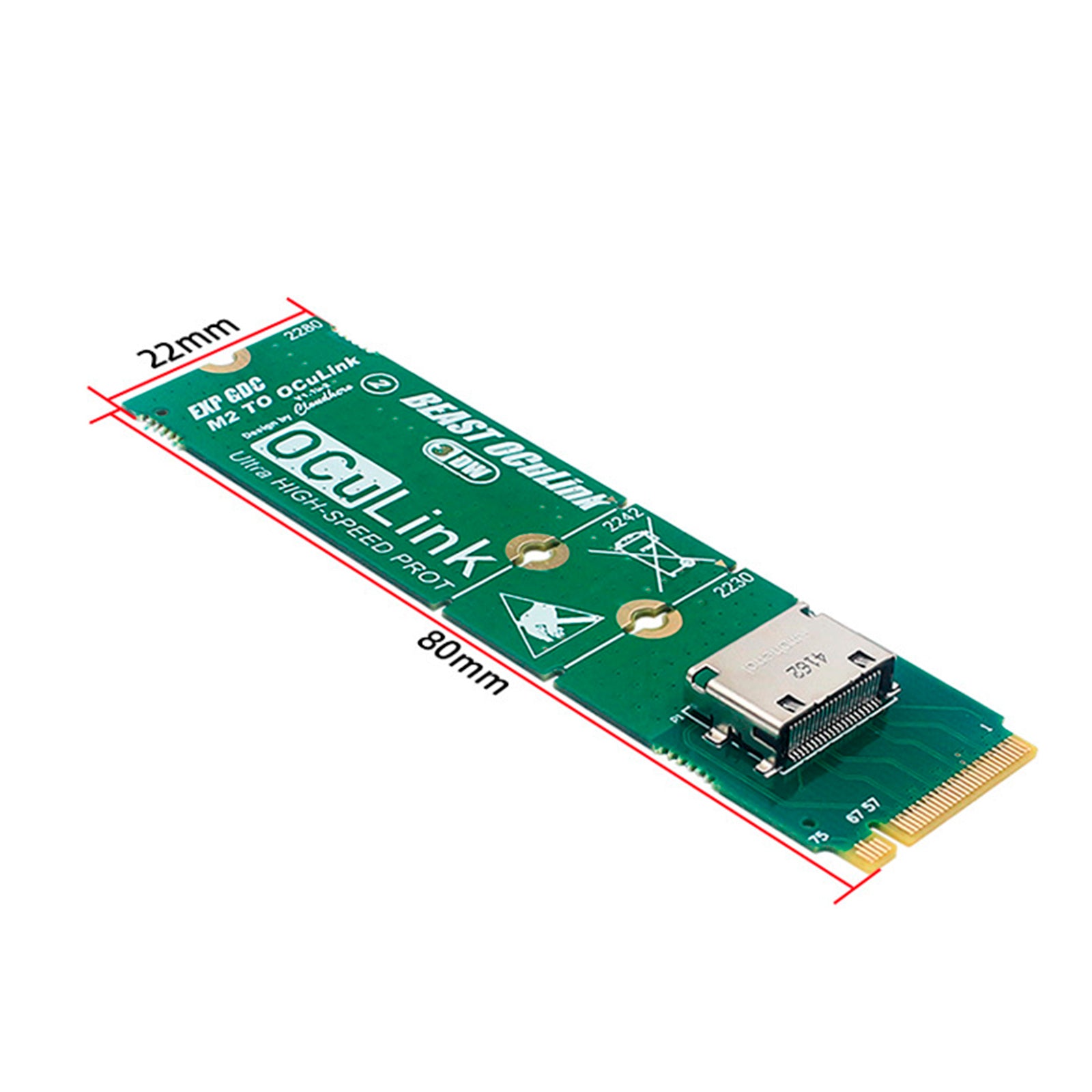 M.2 naar OCuLink-adapterkaart M.2 M SLEUTEL naar OCULINK-interfaceconversiekaart