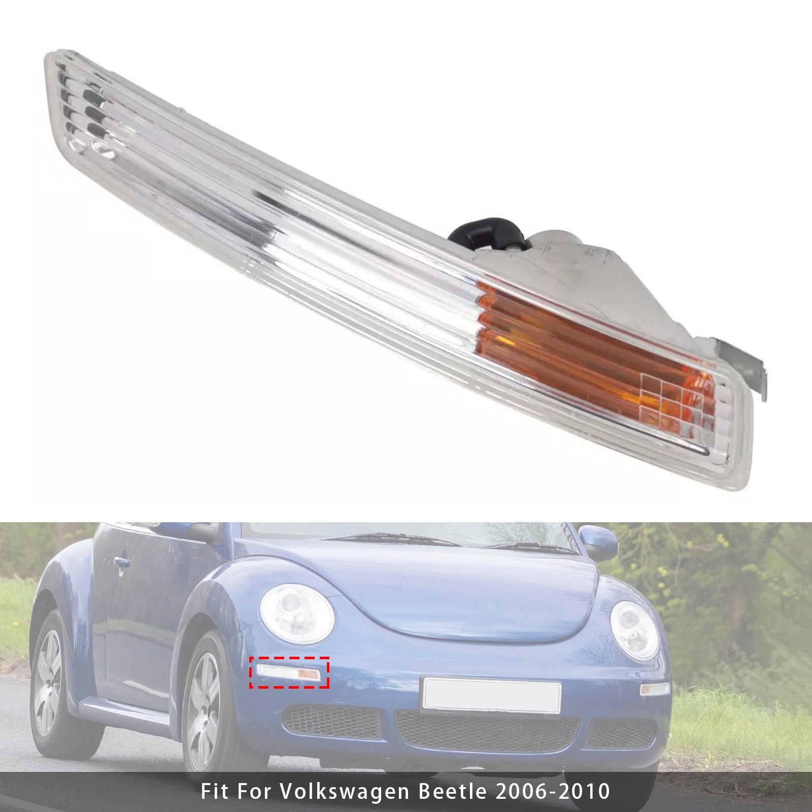 2006-2010 Volkswagen Kever 1 Stuks Voorbumper Rechts Richtingaanwijzer 1C0953042R