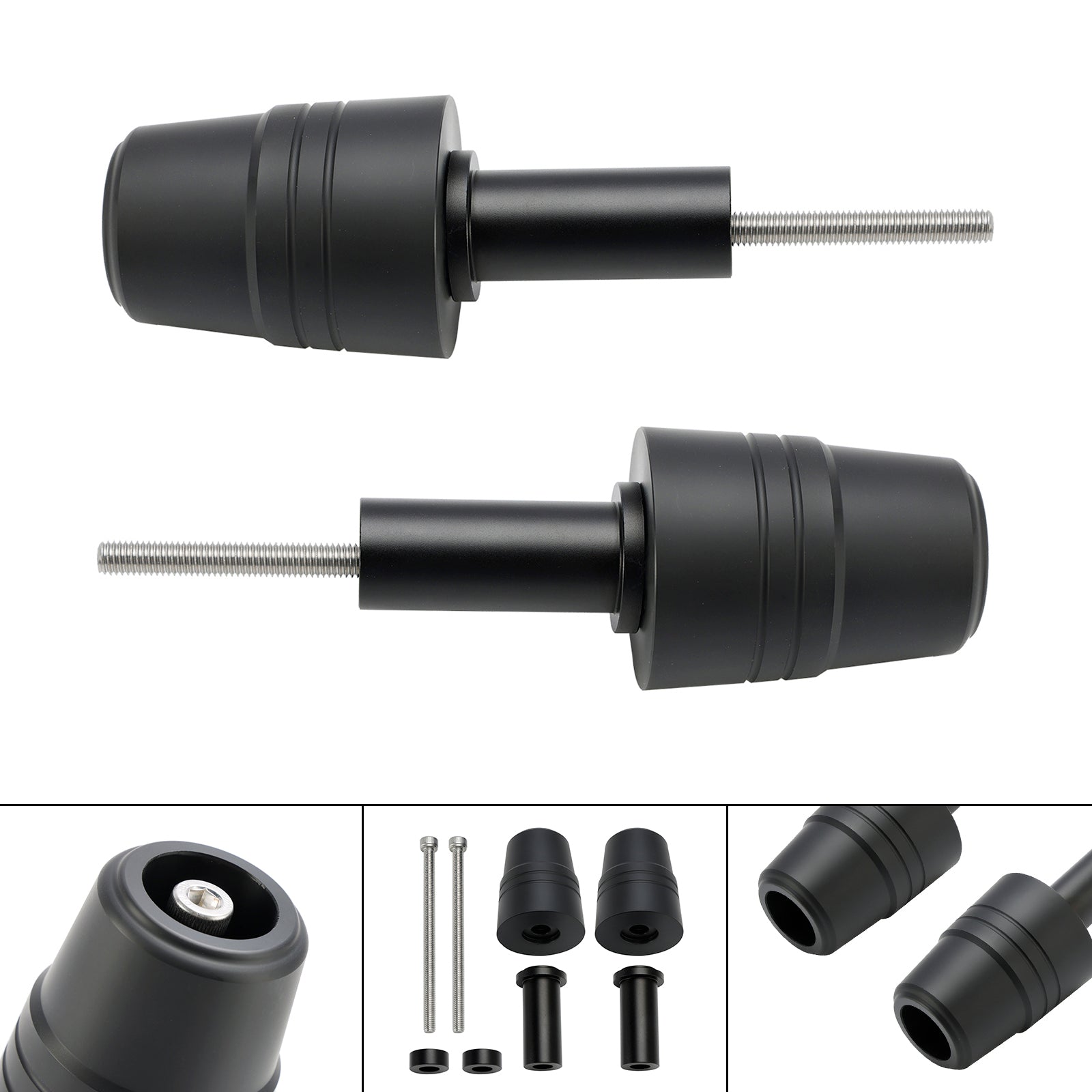 2021-2024 APRILIA SR GT200 Crash Bobbin Protector Slider Aluminum Black