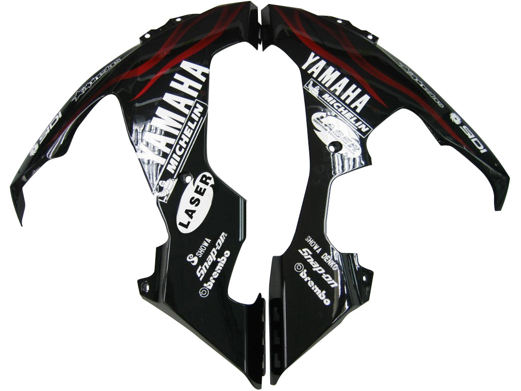 2004-2006 Yamaha YZF-R1 Black & Red Flame Racing Fairings Generic