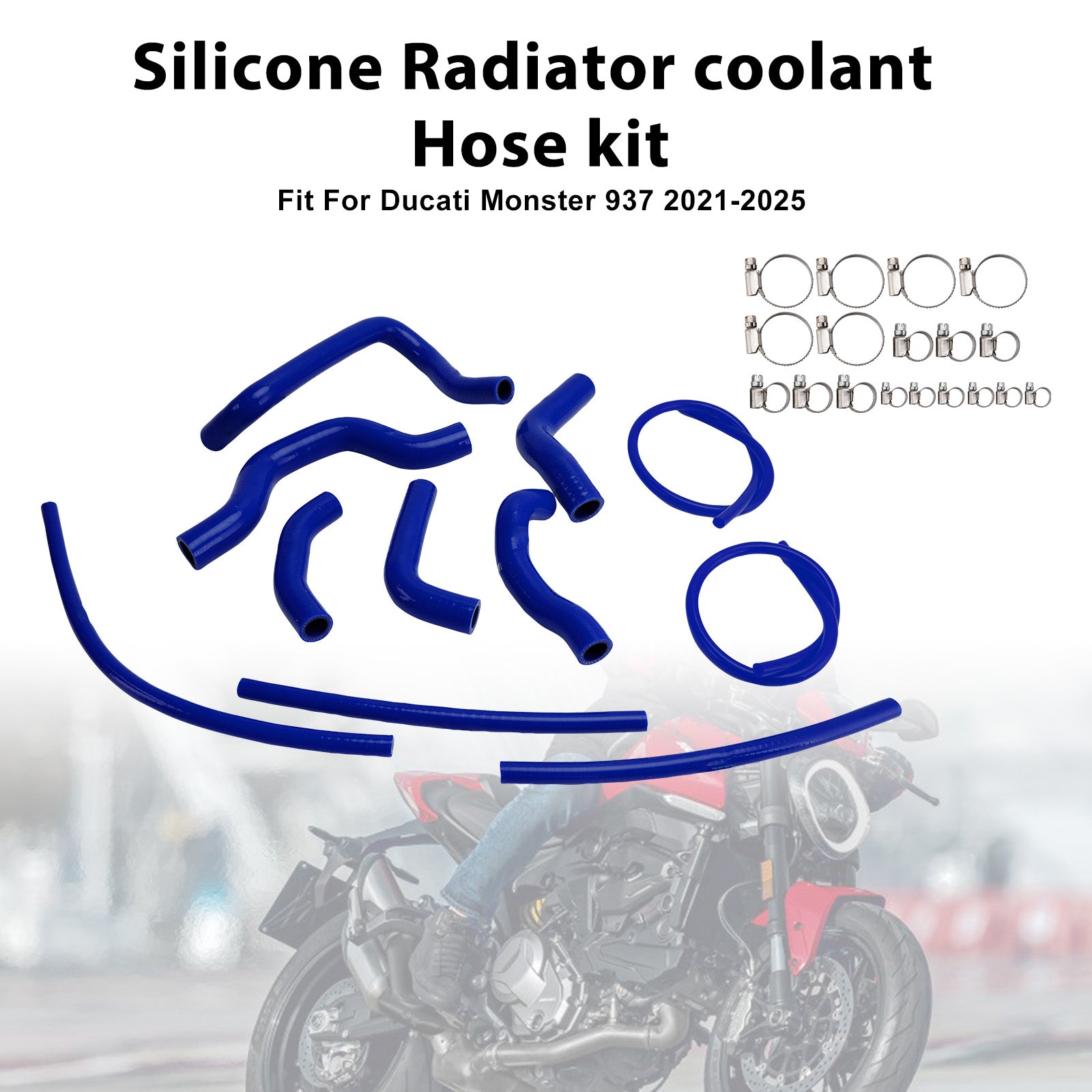 2021-2025 Ducati Monster 937 Silicone Radiator coolant Hose