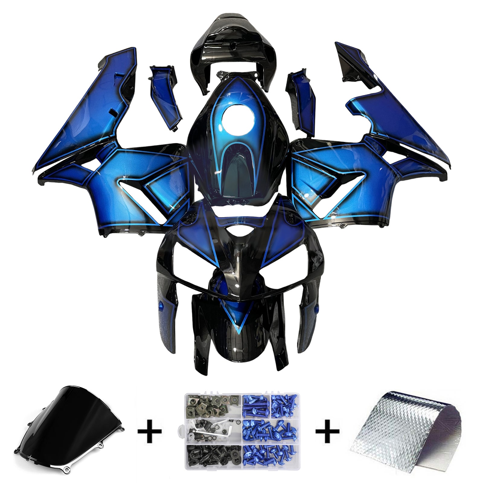 Injektionsmässa Kit Bodywork Plastic ABS för Honda CBR600RR 2005-2006 F5