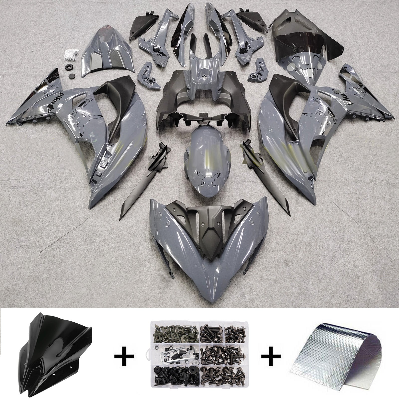 Injection Fairing Kit Bodywork Plastic ABS fit For Kawasaki ER-6F Ninja650R 2017-2019