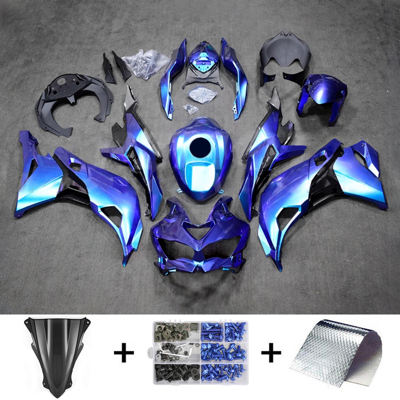 2019-2025 Kawasaki Ninja ZX-25R Amotopart Injection Fairing Kit Bodywork ABS #104