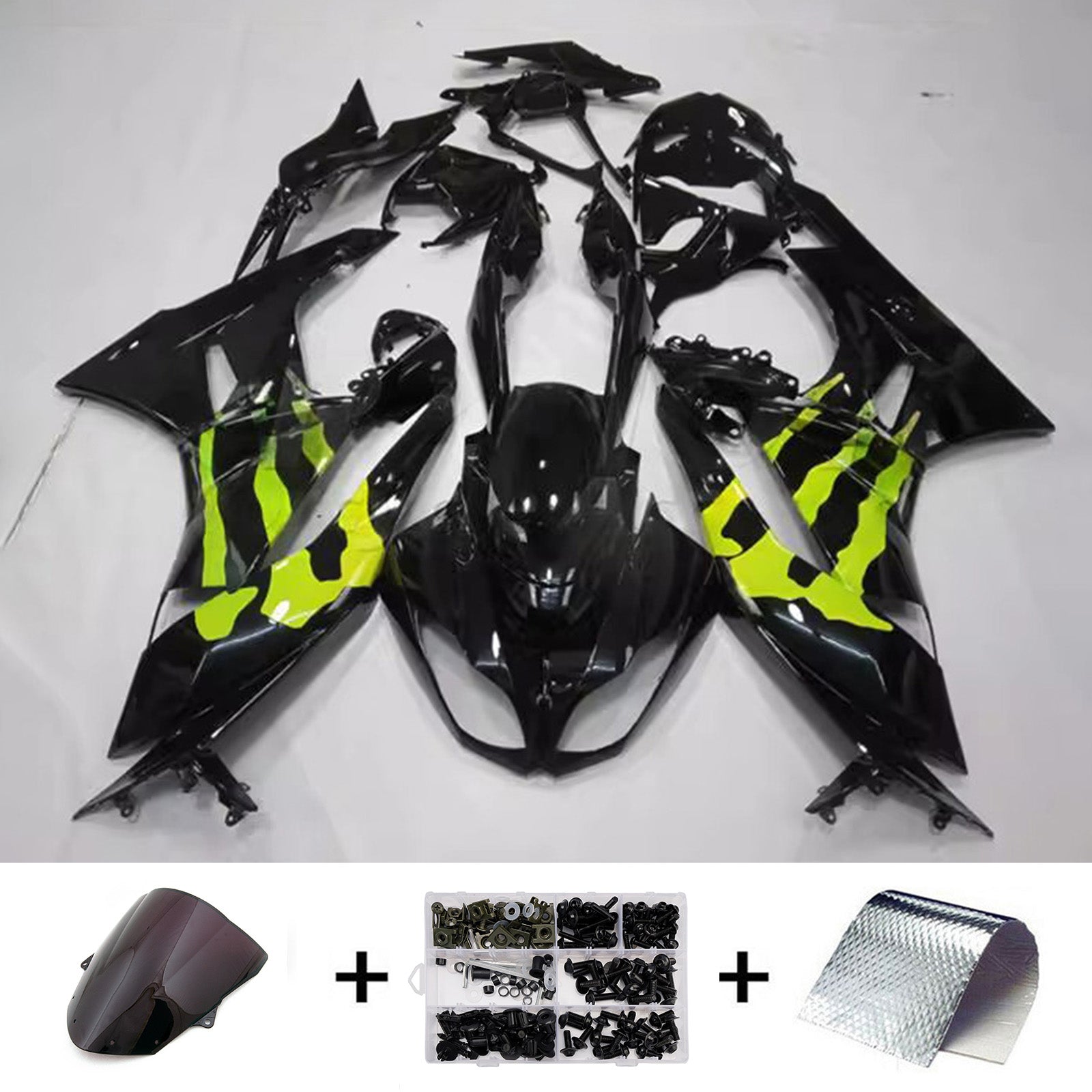 Injection Fairing Kit Bodywork Plastic ABS fit For Kawasaki ZX6R 636 2009-2012