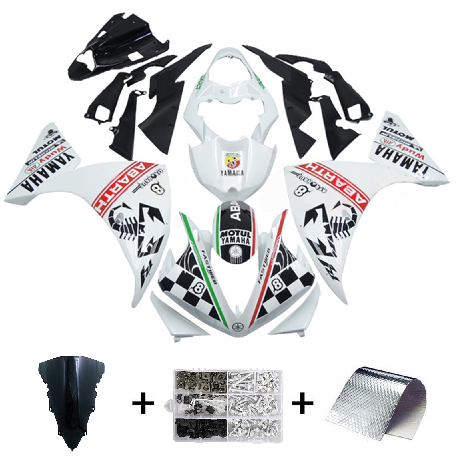 2012-2014 YAMAHA YZF-R1 injektionsmässa kit karosseriplast ABS