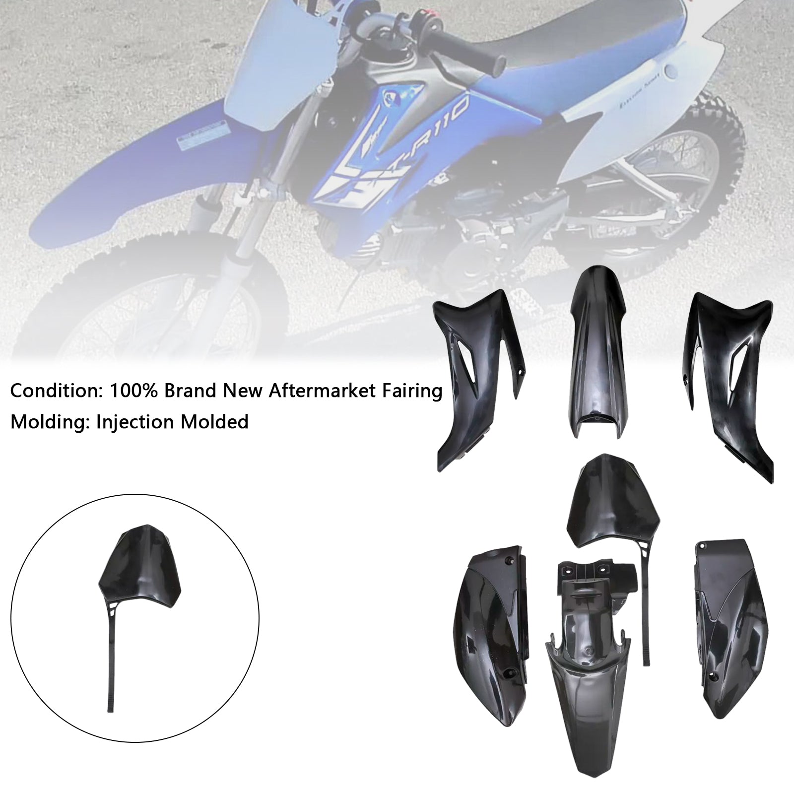 Yamaha TTR110 DIRT BIKE Body Plastic Kit Fender Fairing