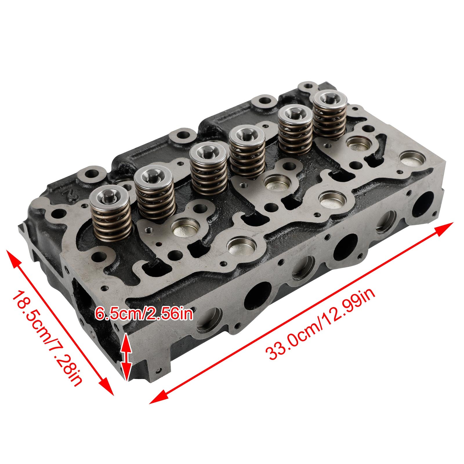Complete Cylinder Head & Full Gasket Kit Compatible With Kubota D1703 Engine