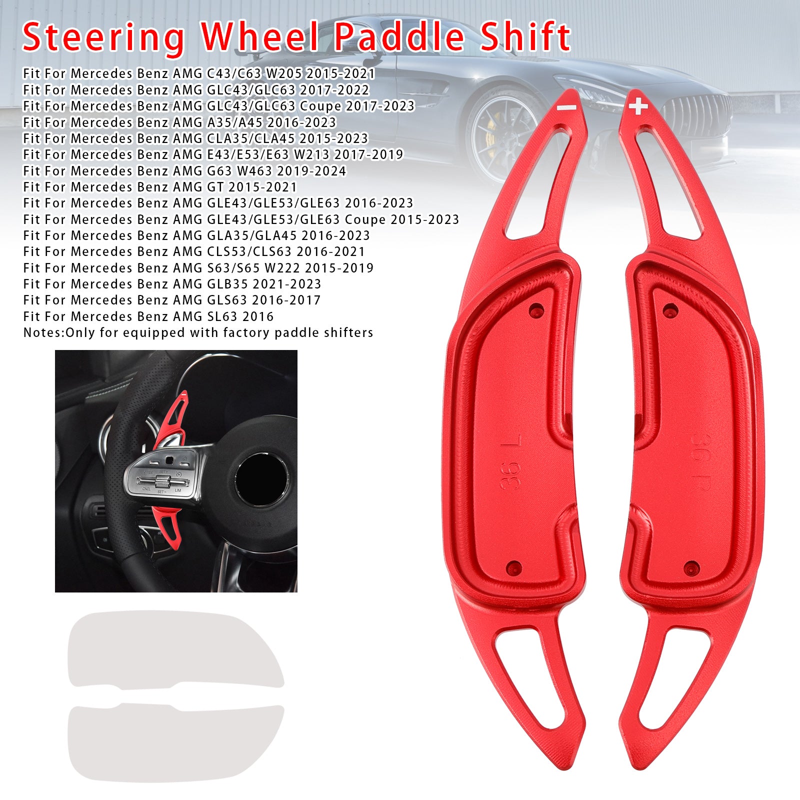 Extension de paletteur de volant pour Mercedes Benz AMG