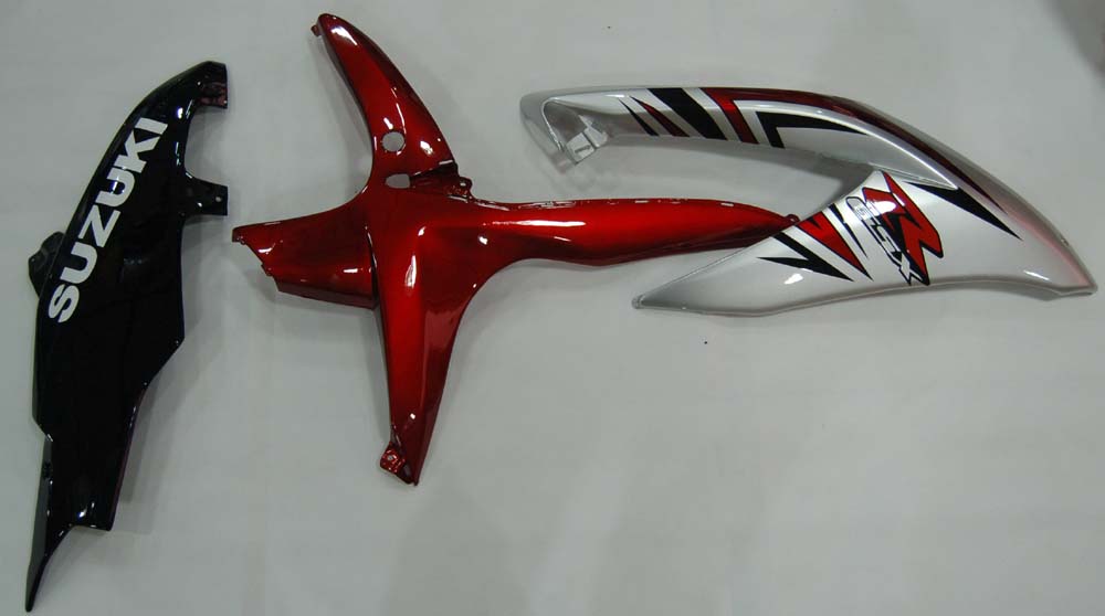 2008-2010 Suzuki GSXR 600 750 Silver Red GSXR Racing Fairings genéricos