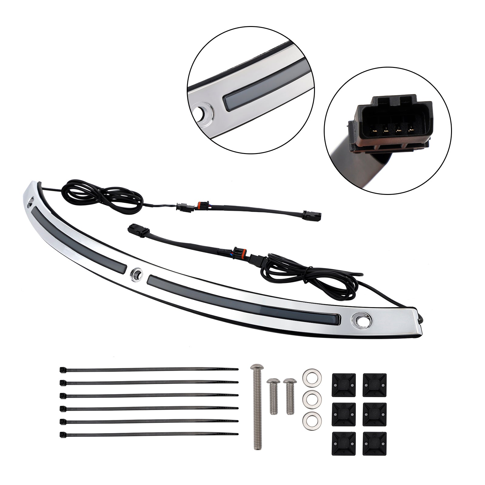 2014+Touring Electra Glide Street Glide Ultra Limited LED Running Turn Signal Light Windshield Trim