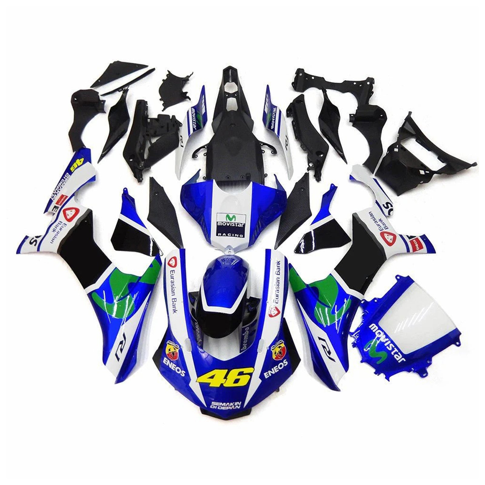 2020-2025 Yamaha YZF R1 Kit de carénage d'injection carrosserie plastique ABS #101