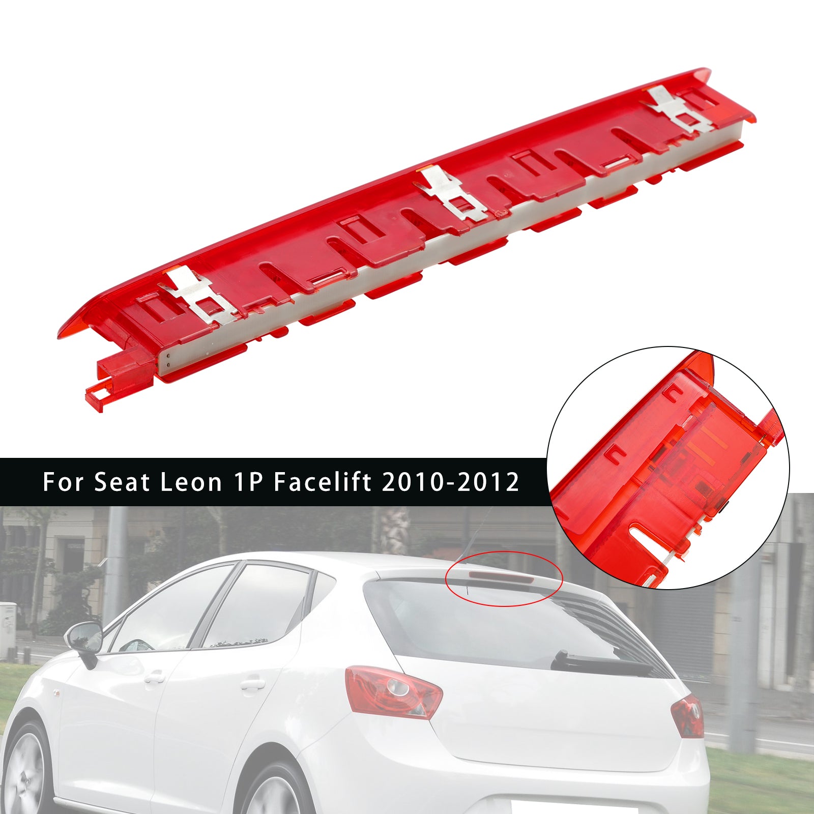 2009-2017 SETKÁ SETKÁ IBIZA 6J/6P LED Zadná vysoká úroveň Tretia brzdová zastavenie svetla 6J0945097A