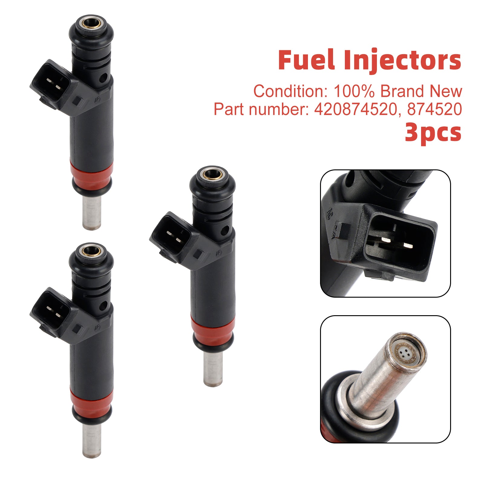Injecteurs de carburant 420874520, 3 pièces, pour Sea-Doo GTX 4 TEC GTX 874520 GTX 215 GTX RXP