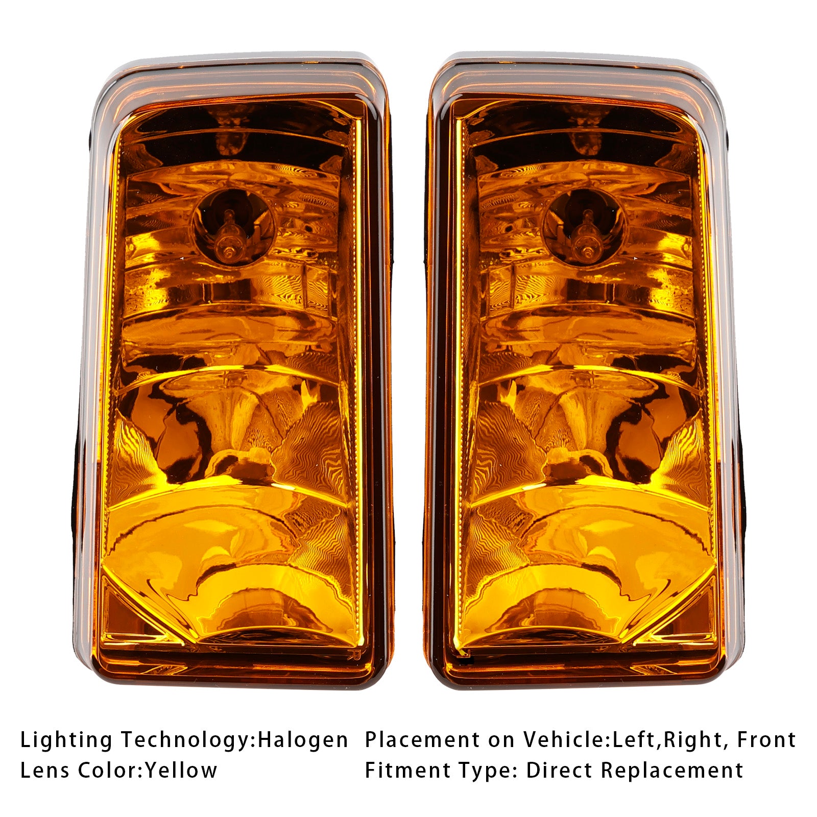 Paar mistlamplampen met lampen voor Chevy Tahoe Sierra 2007-2015 gele lens