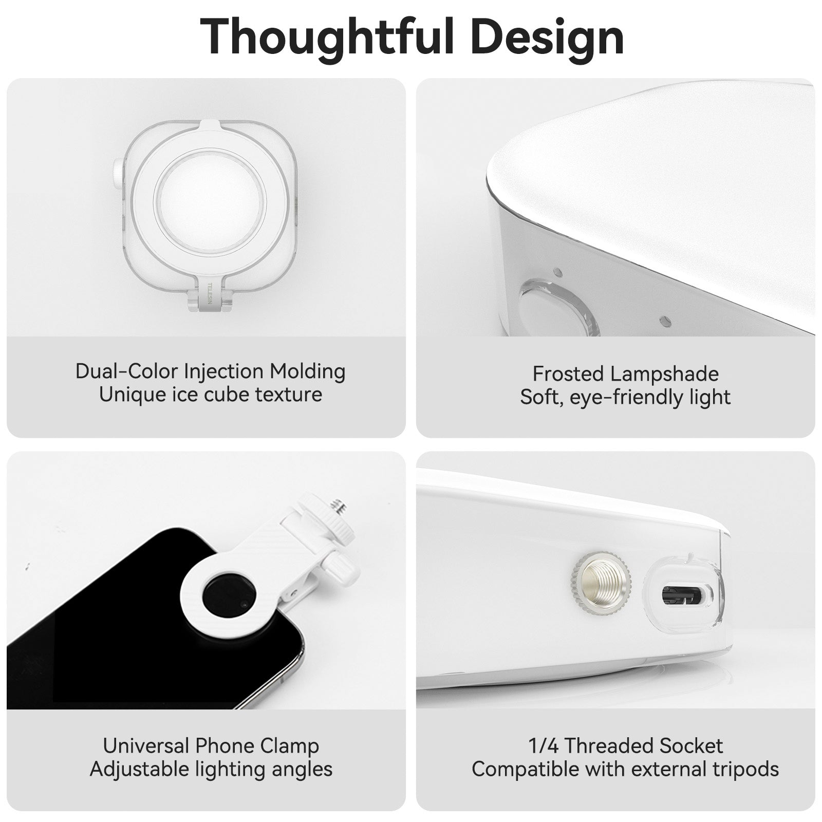 Full Color Mobile Phone Magnetic ICE Cube Light Mini Desktop Portable Fill Light