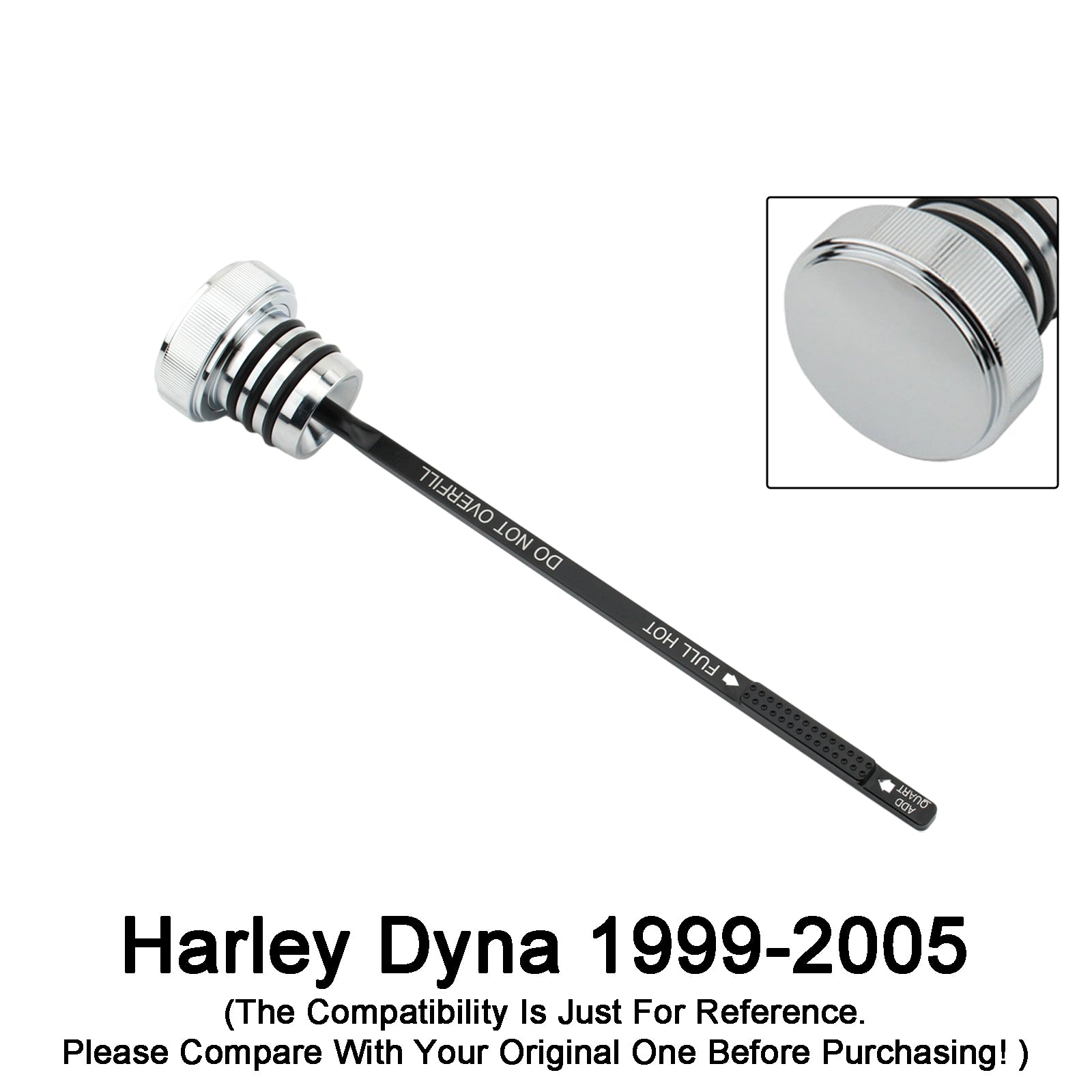Tapón de tapa de tanque de varilla medidora de aceite 0710-0150 para Super Glid FXD FXDX FXDL Dyna 99-05