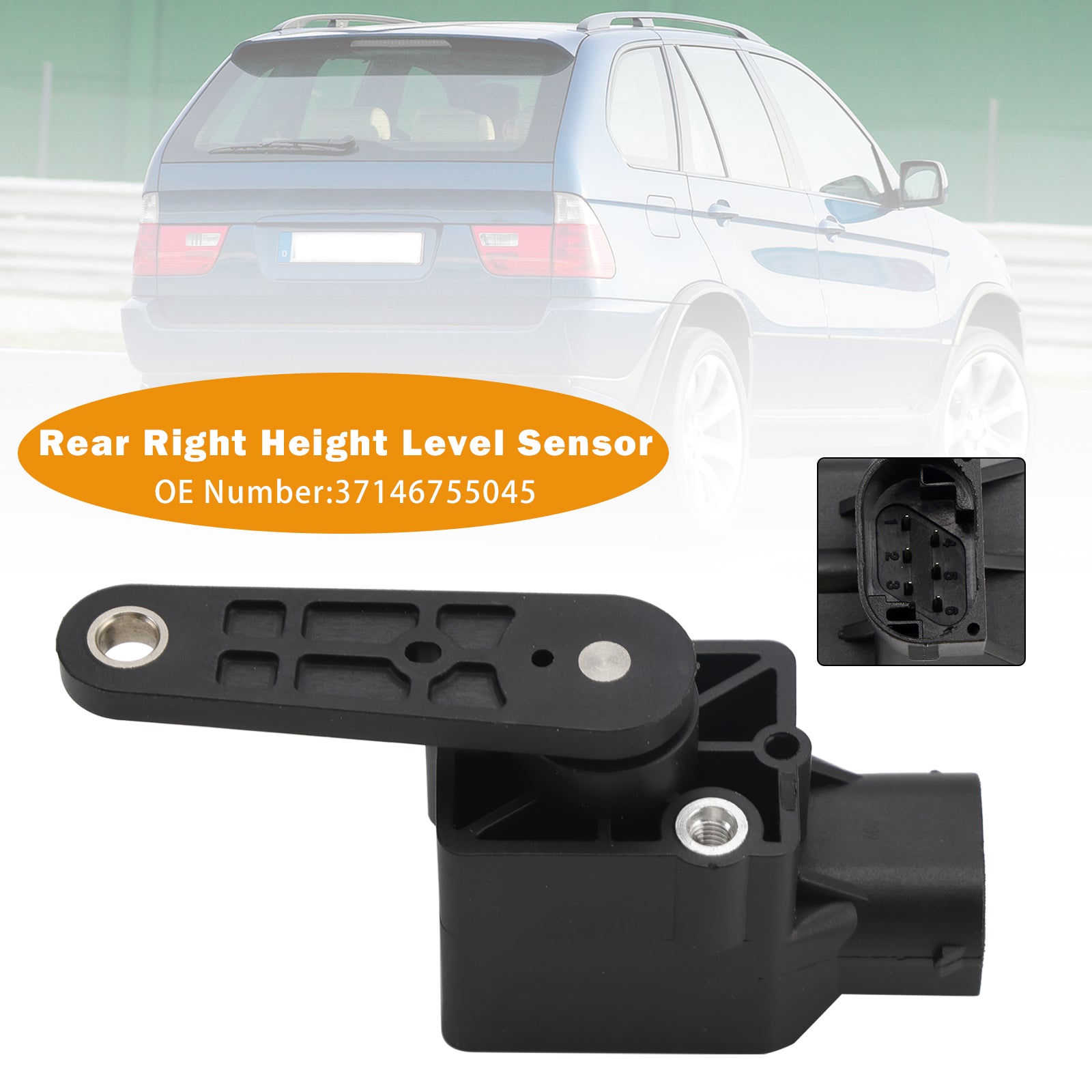 Rear Right Height Level Sensor 37146755045 for BMW X5 (E53) 2000-2006